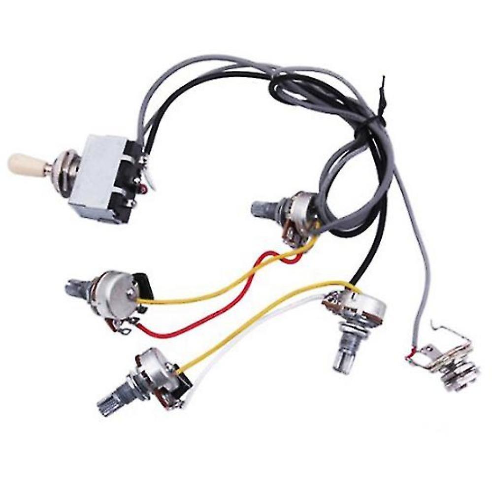 Gitarrkabelnät förkopplad 2 volymer 2 toner 4-500k krukor för lp-gitarr