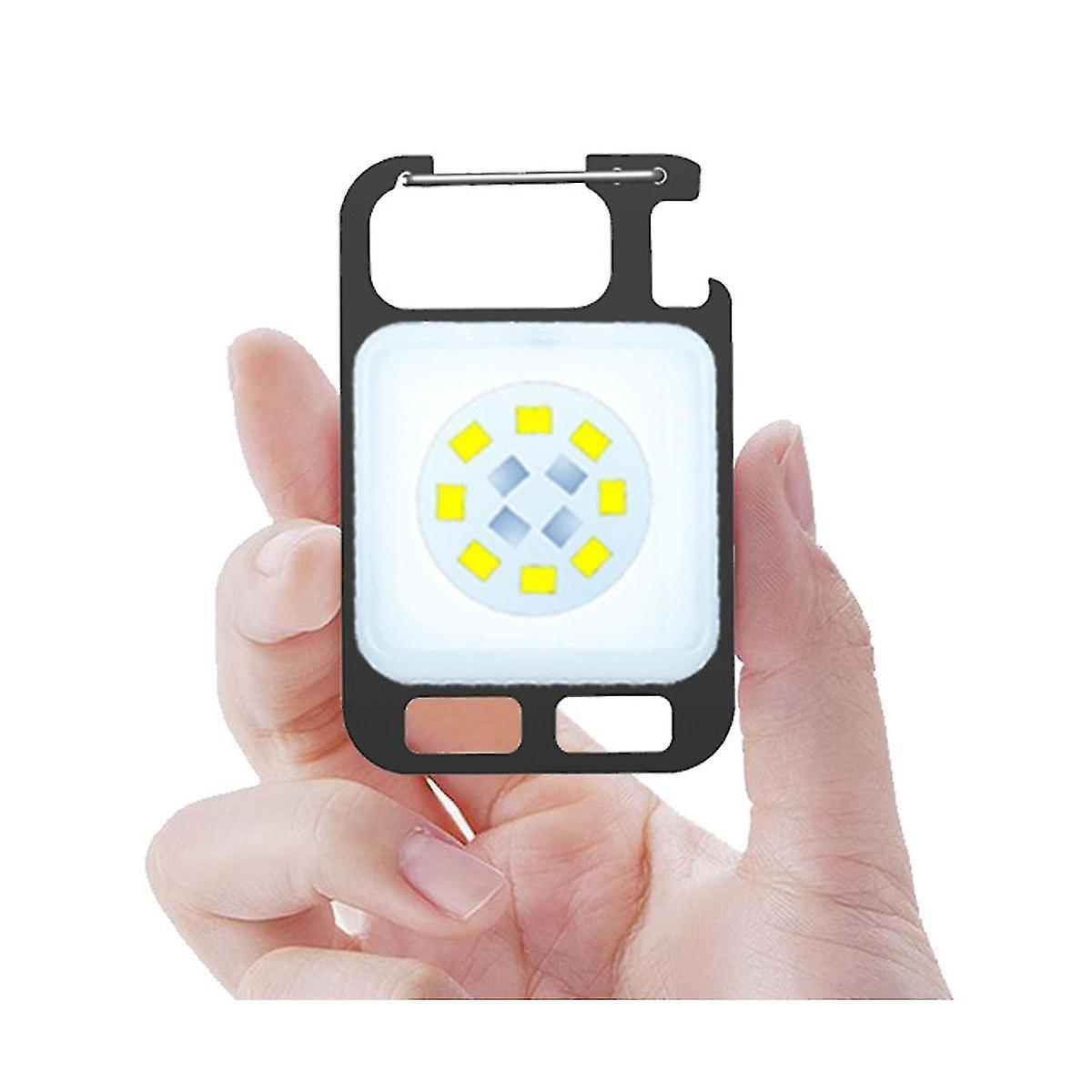 Camping Keychain Light Multi-function Work Light Magnetic Work Light Red And Blue Flashing Mini Fla