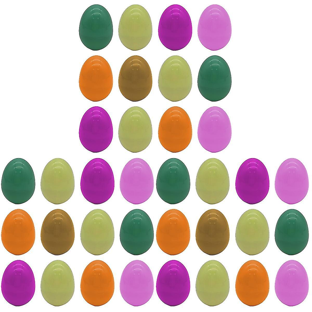 36 Pcs Plastic Easter Eggs Empty Eggshells Children Egg Plaything Random Color