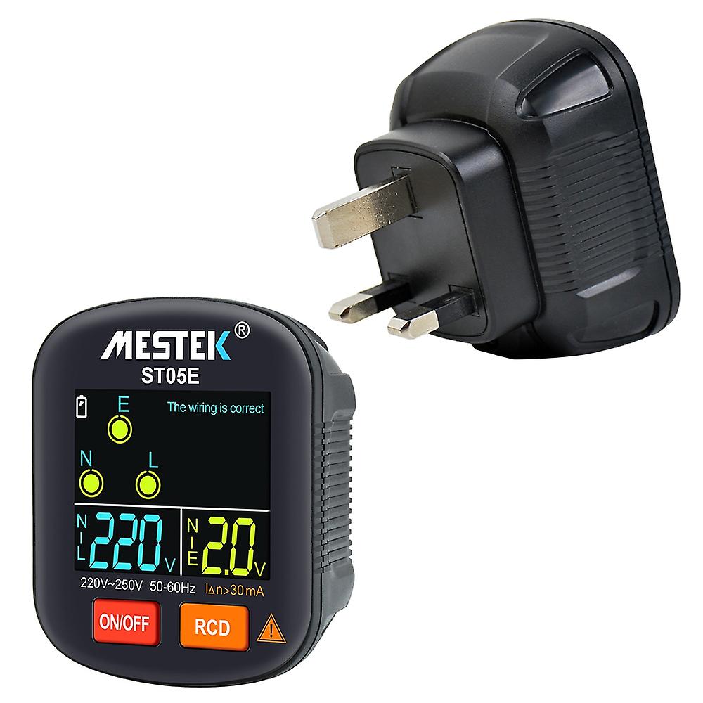 30-250V Portable Digital Socket Tester Detector RCD Voltage Tester Ground Polarity Phase Check Tool