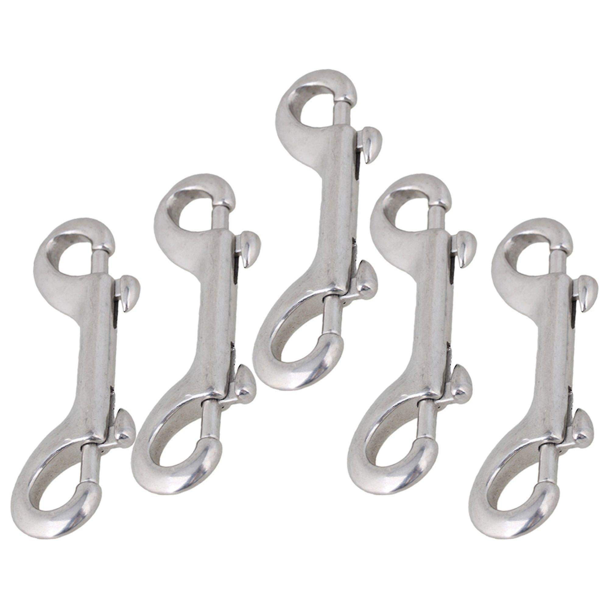 Lifting Hooks, Clamps Shackles 5pcs Trigger Chain Clip Hook Double End Rigging 304 Stainless For Pets