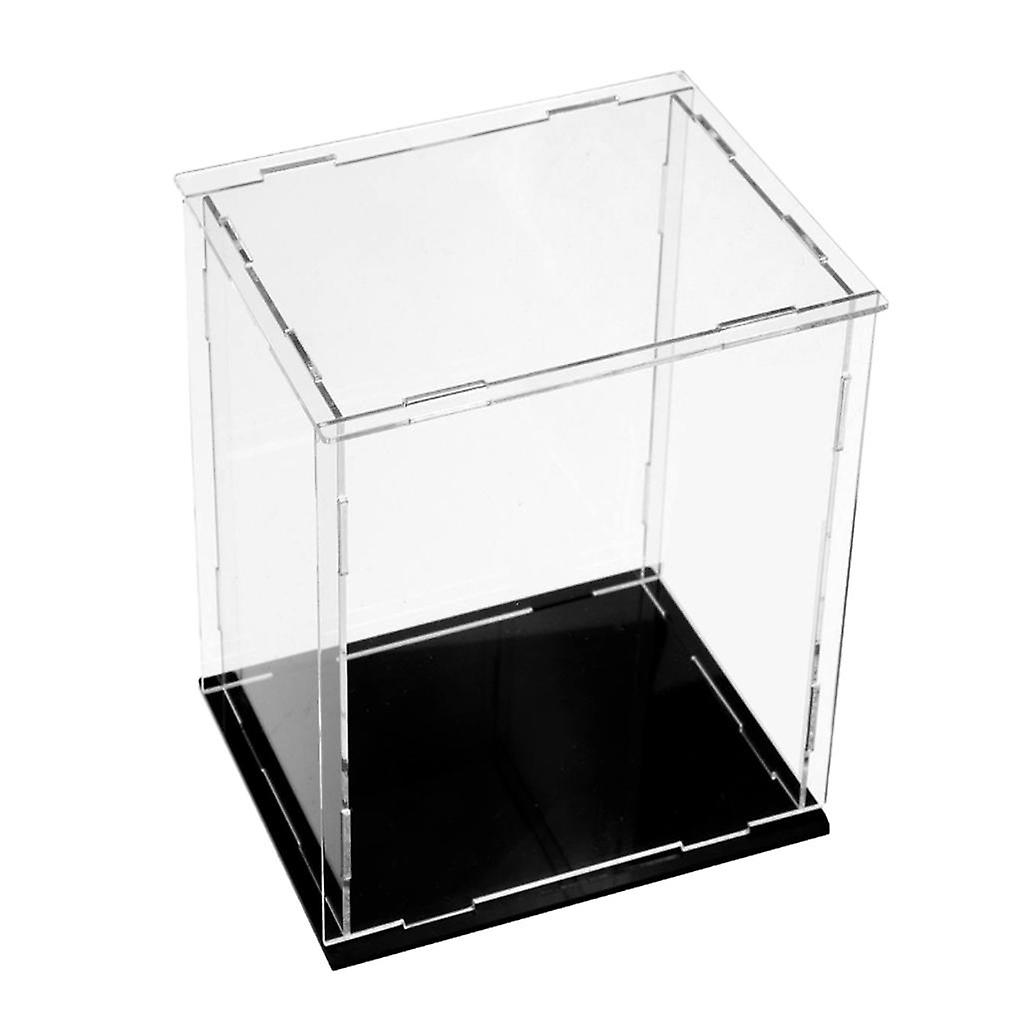 Clear Acrylic Display Case Countertop Box Cube for Dolls Miniature Figurines