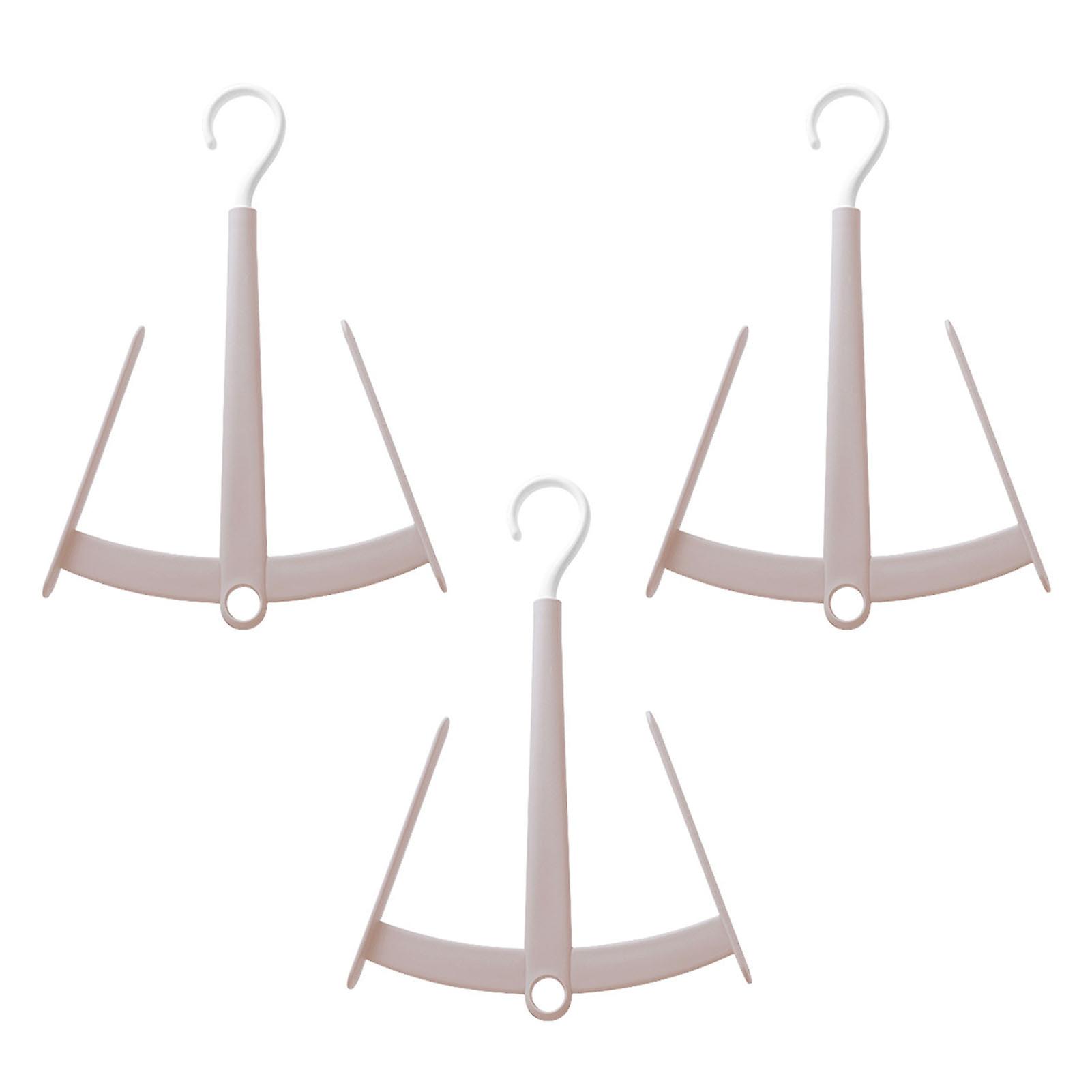 Light Pink Rotating Stackable Shoe Hooks for Small Spaces - Double Hook Design