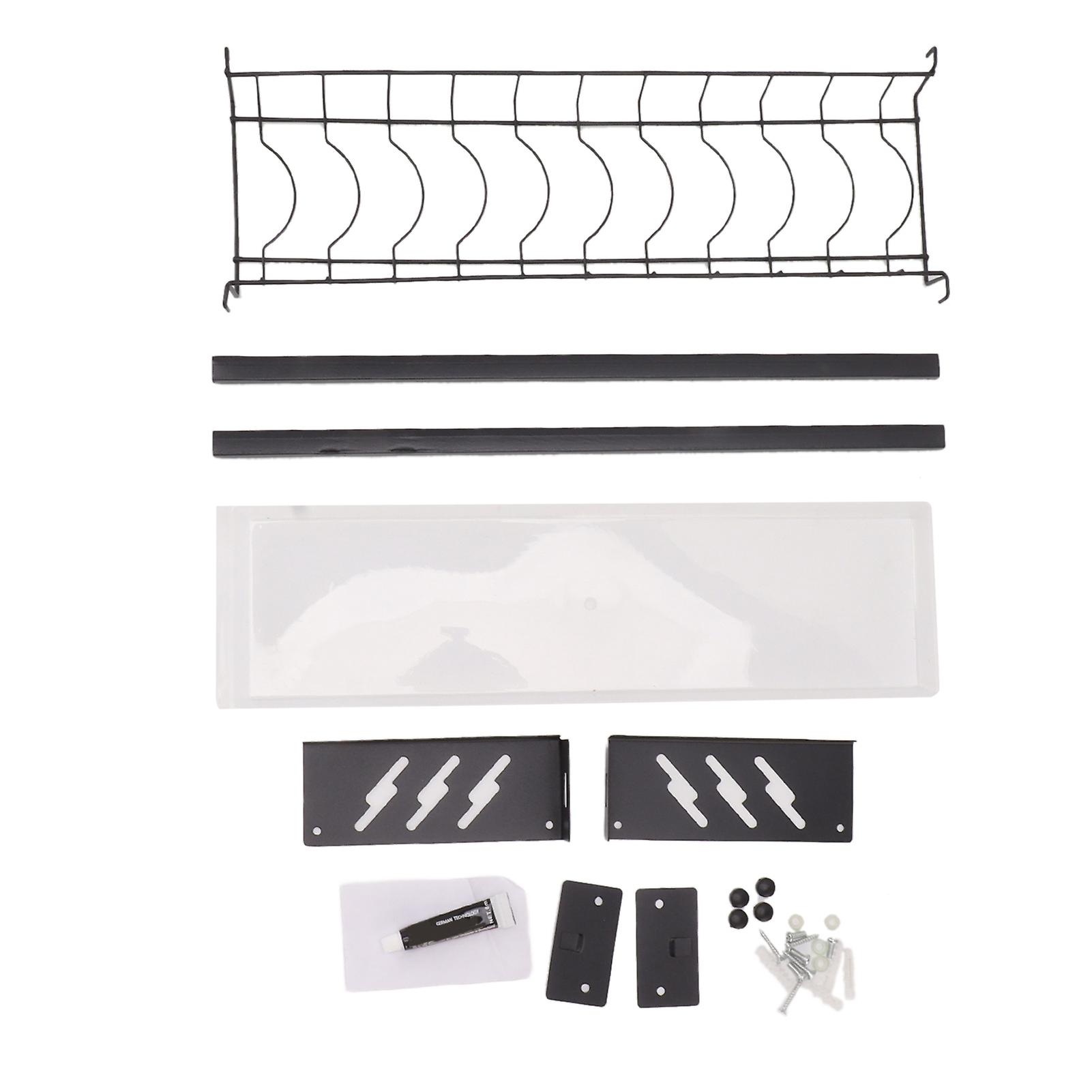 Kitchen Wall Mounted Tableware Holder No Punching Drainage Flatware Storage Rack Organizer Shelf Bowl Holder Space Saving