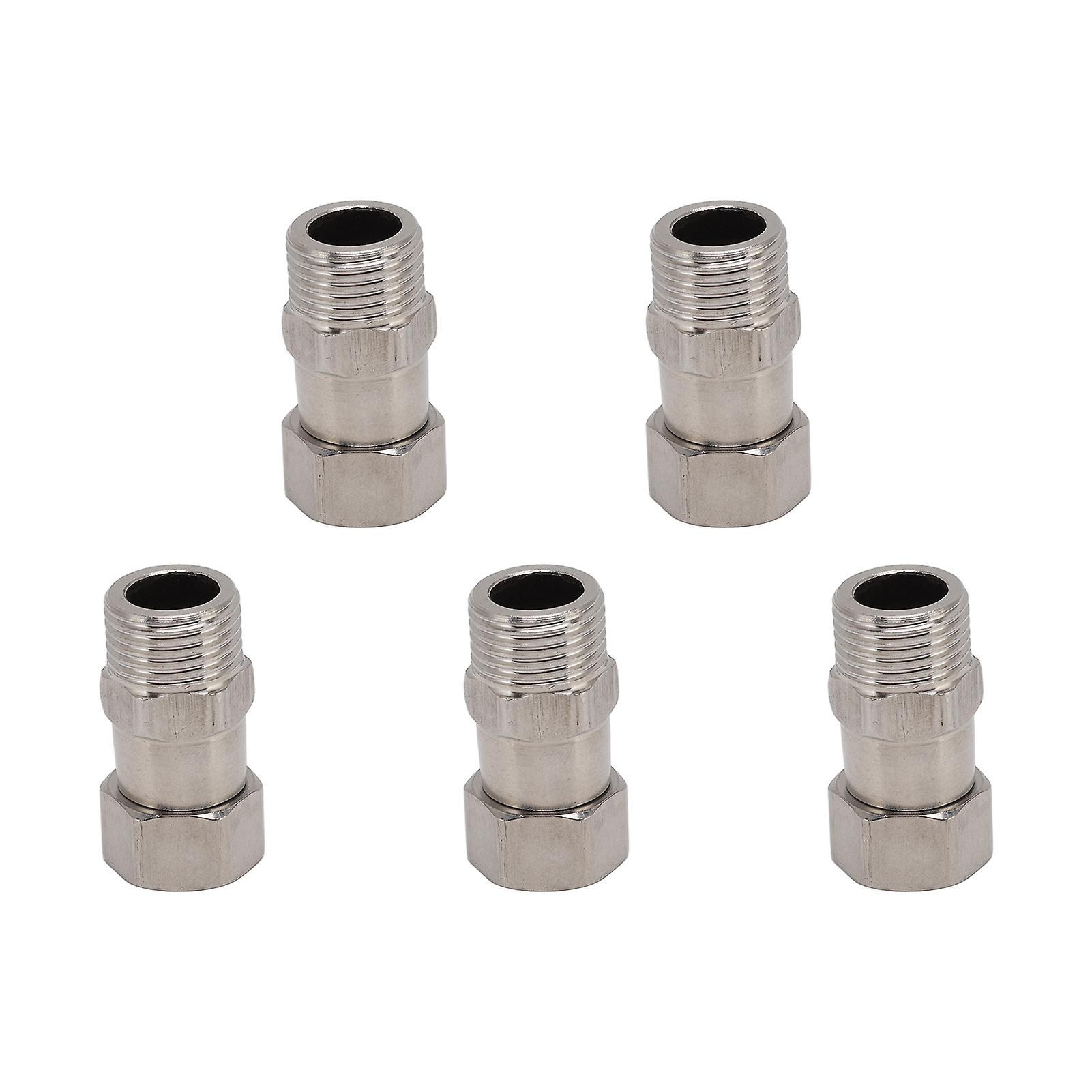 G1/2Plumbing Pipe Fitting G1/2 Female Thread Stainless Steel Water Gas Pipe Fitting for Building Material 5pcs