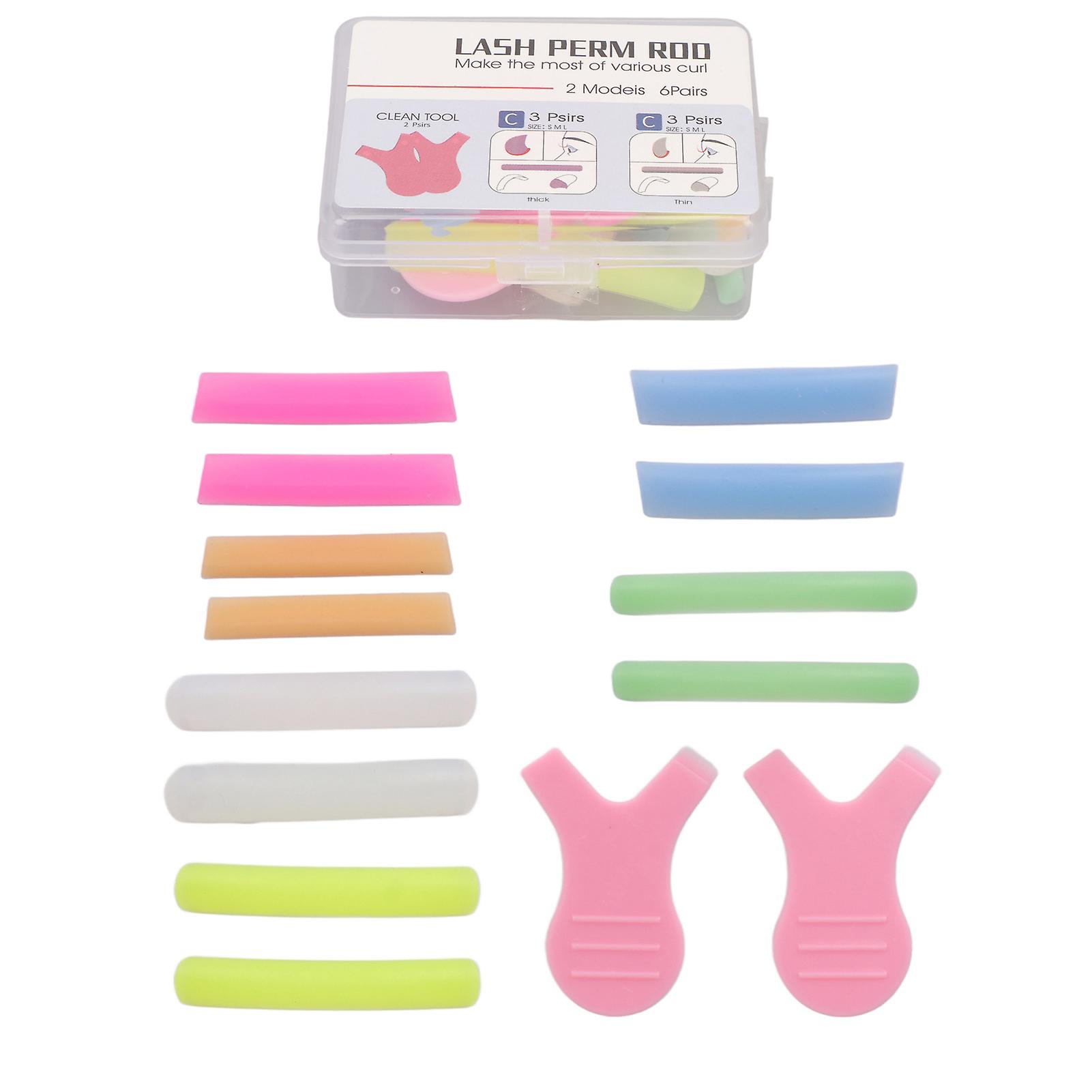 6 Pairs Eyelash Perming Pads Silicone Reusable Different Size Professional Soft Safe Lash Lift Pads