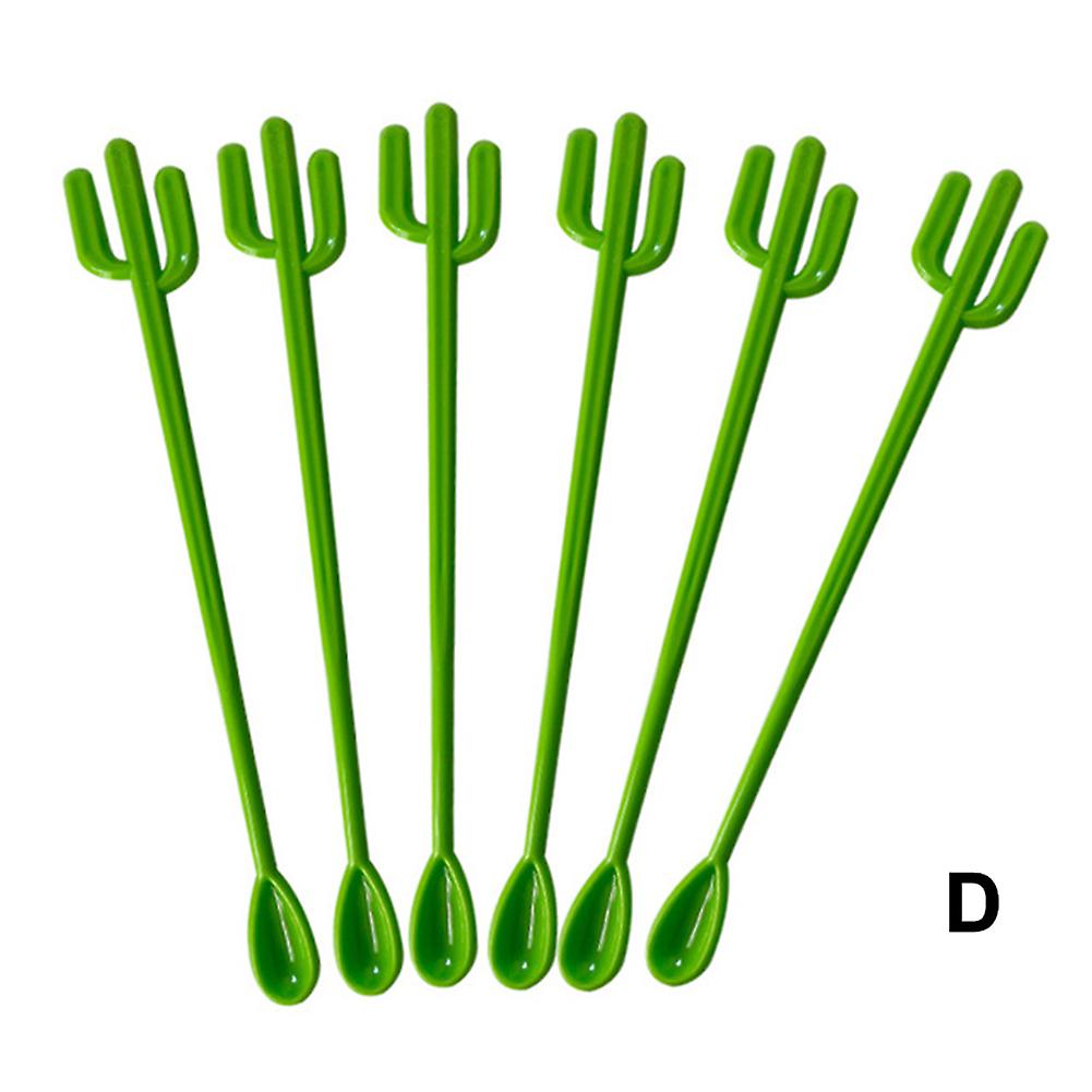 6pcs Cocktail Ice Drink Swizzle Sticks Reusable Novelty Swizzle Sticks for Tropical Beach Party