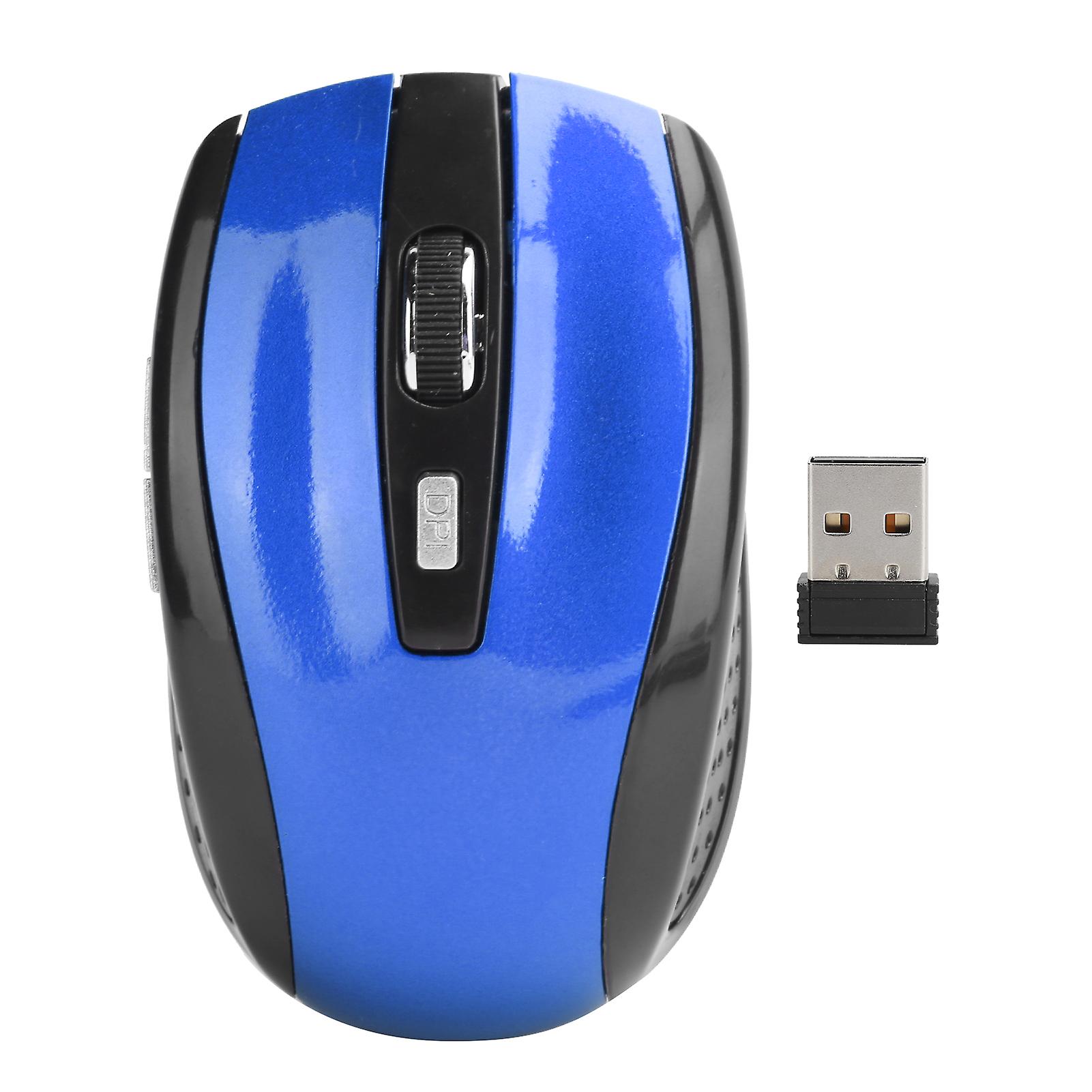 Souris optique sans fil pour ordinateur portable, accessoire de jeu avec DPI réglable 250 Hz, bleu