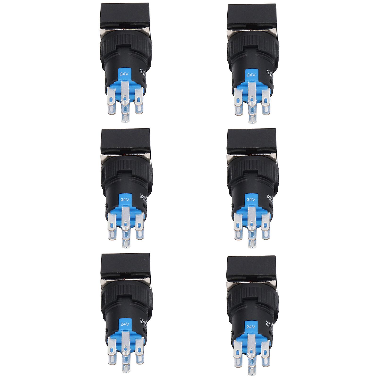 25 Pcs 24V Push Button Switch Self-Locking Industrial Control