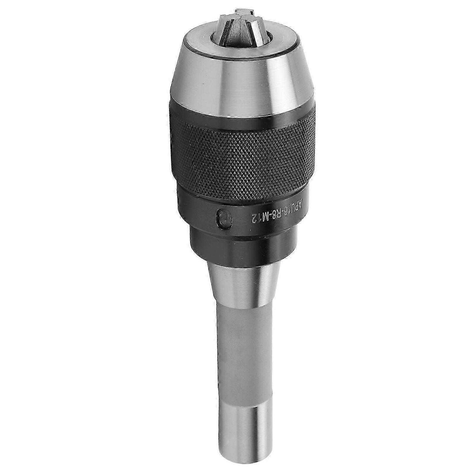 Qukaim Hardware Tools Integral Drill Chuck APU16 R8 M12, 40Cr Hardware Tool, 1-6mm Clamping Range for Milling Machine, Precision Engineering