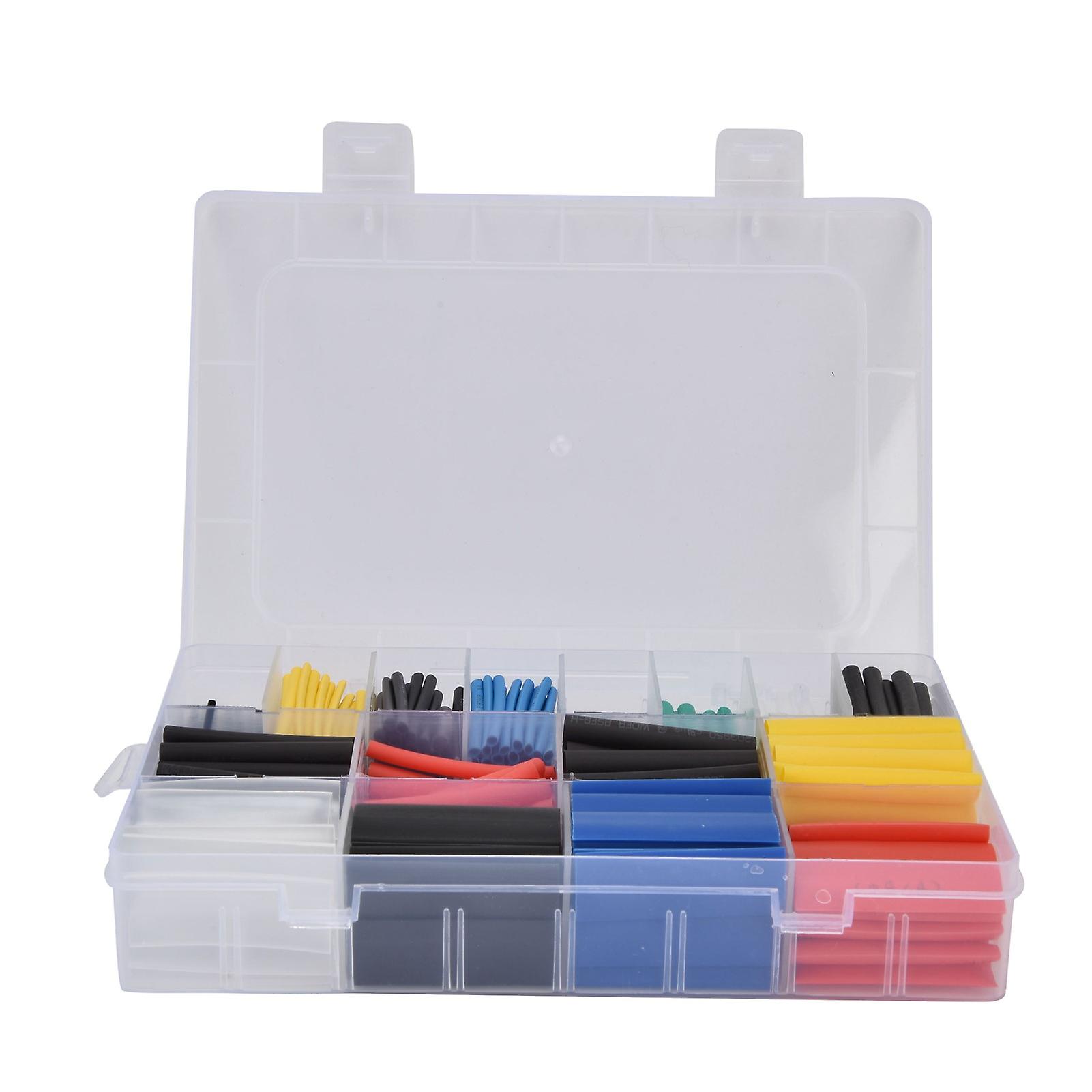 Risegun Industrial Connector Heat Shrink Tubing Kit 580Pcs, Colorful Insulation defence Shrinkable Tubes for Industrial Connector, 5 Sizes,
