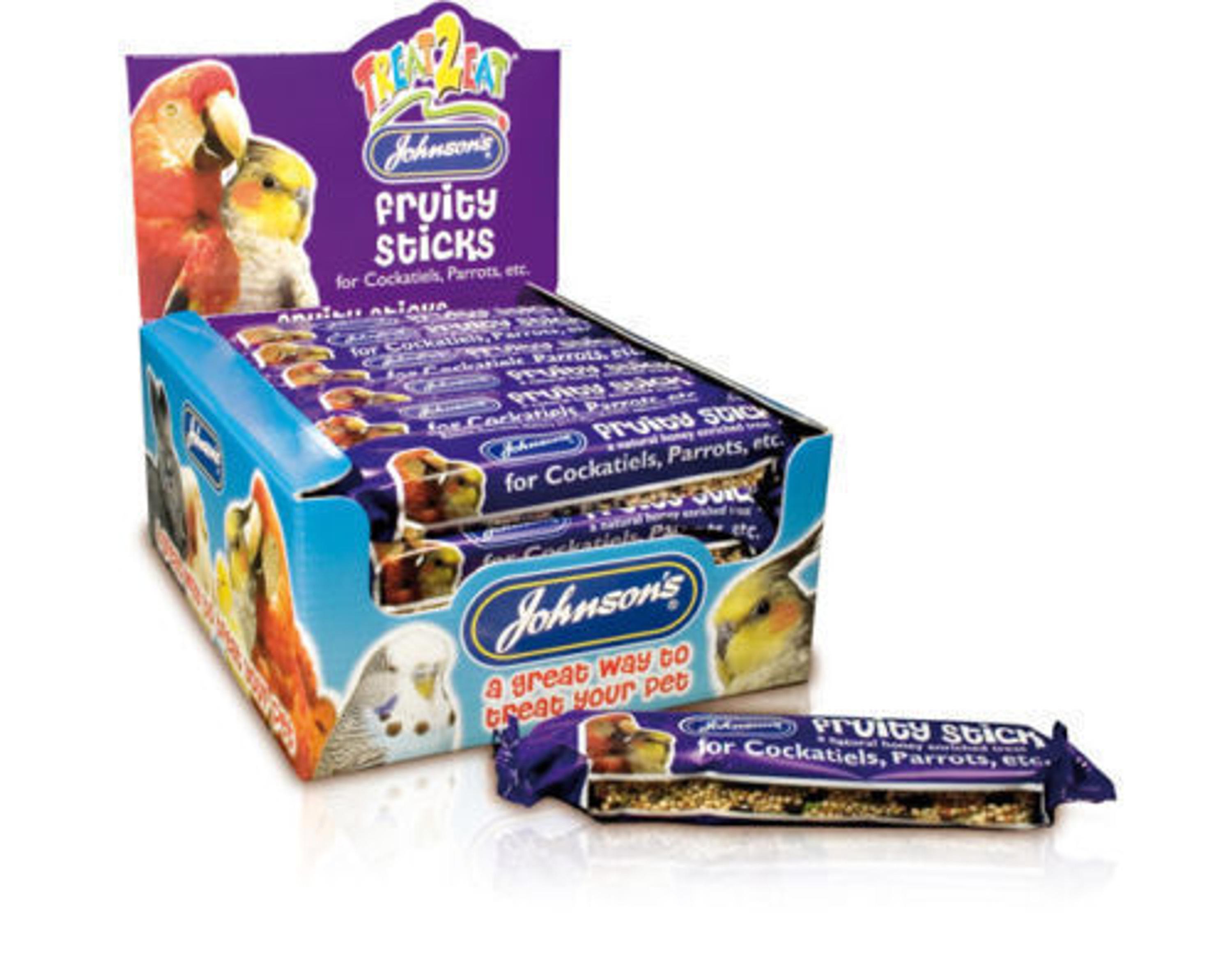Johnson's Fruity Stick Cockatiel Parrot Bird Food Case 28