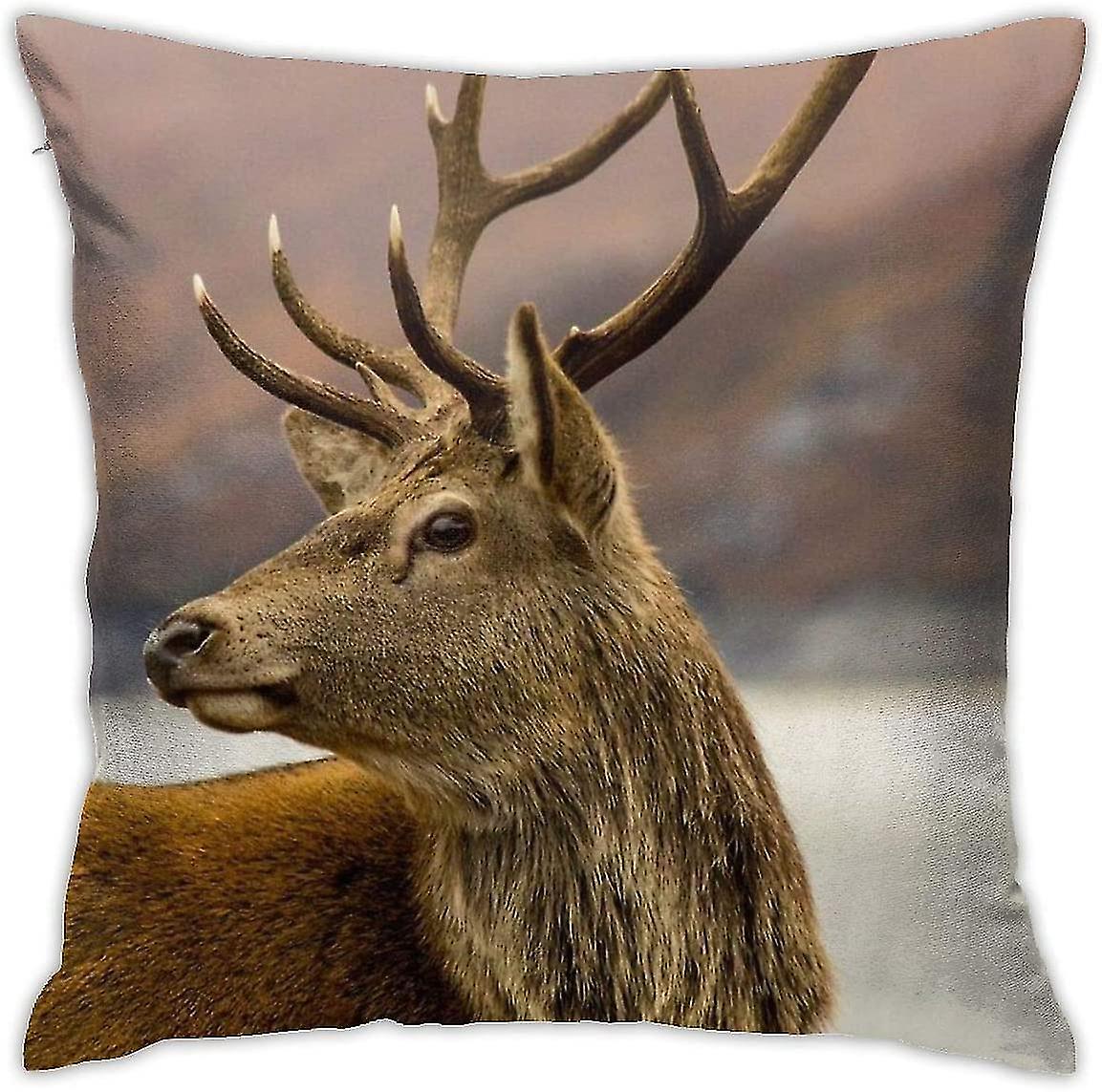 Autumnal veado fronha casa decorativa jogar almofada capas para sofá sofá almofada almofada 18x18 polegadas