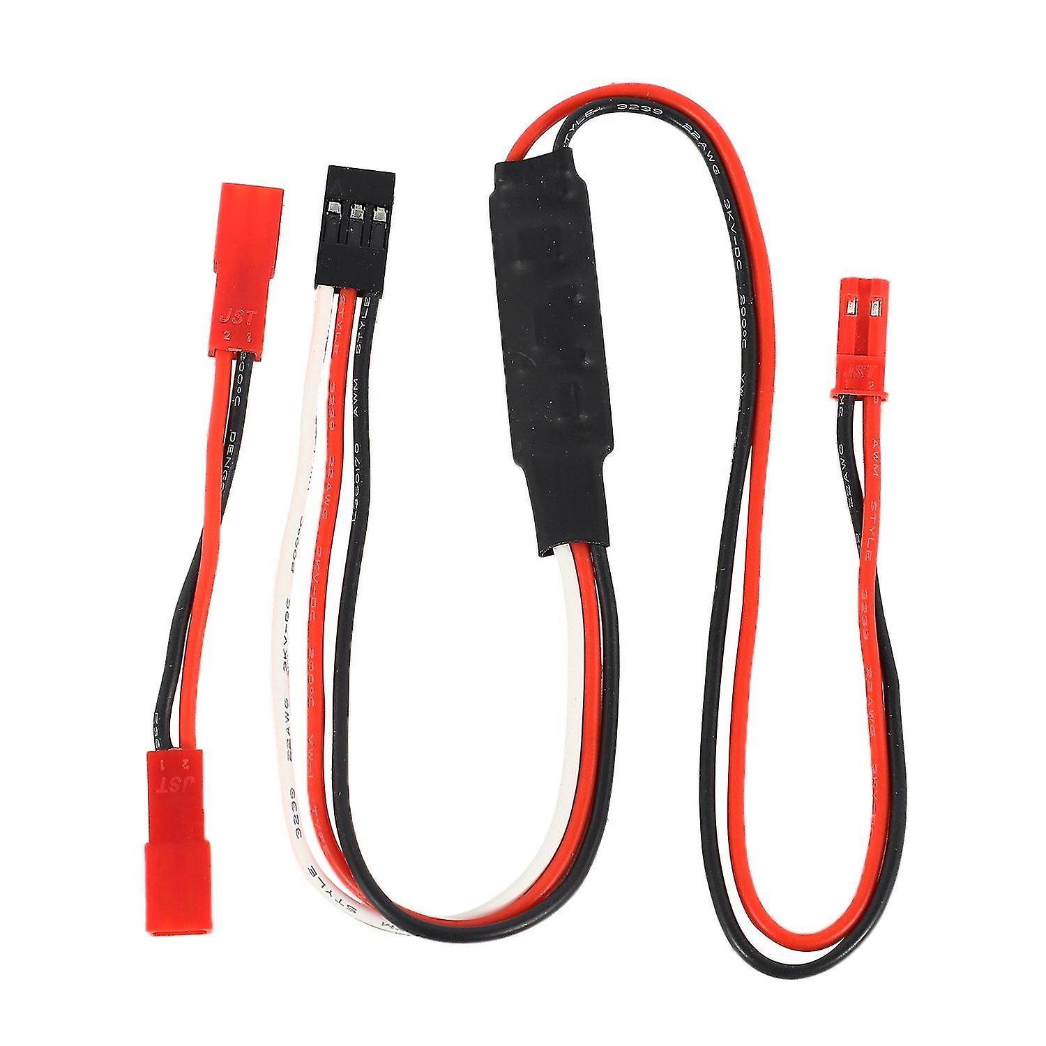 Lier CH3 3 Ways Control Line Panel Afstandsbediening Ontvangerkabel voor 1/10 RC Crawler Axial SCX1