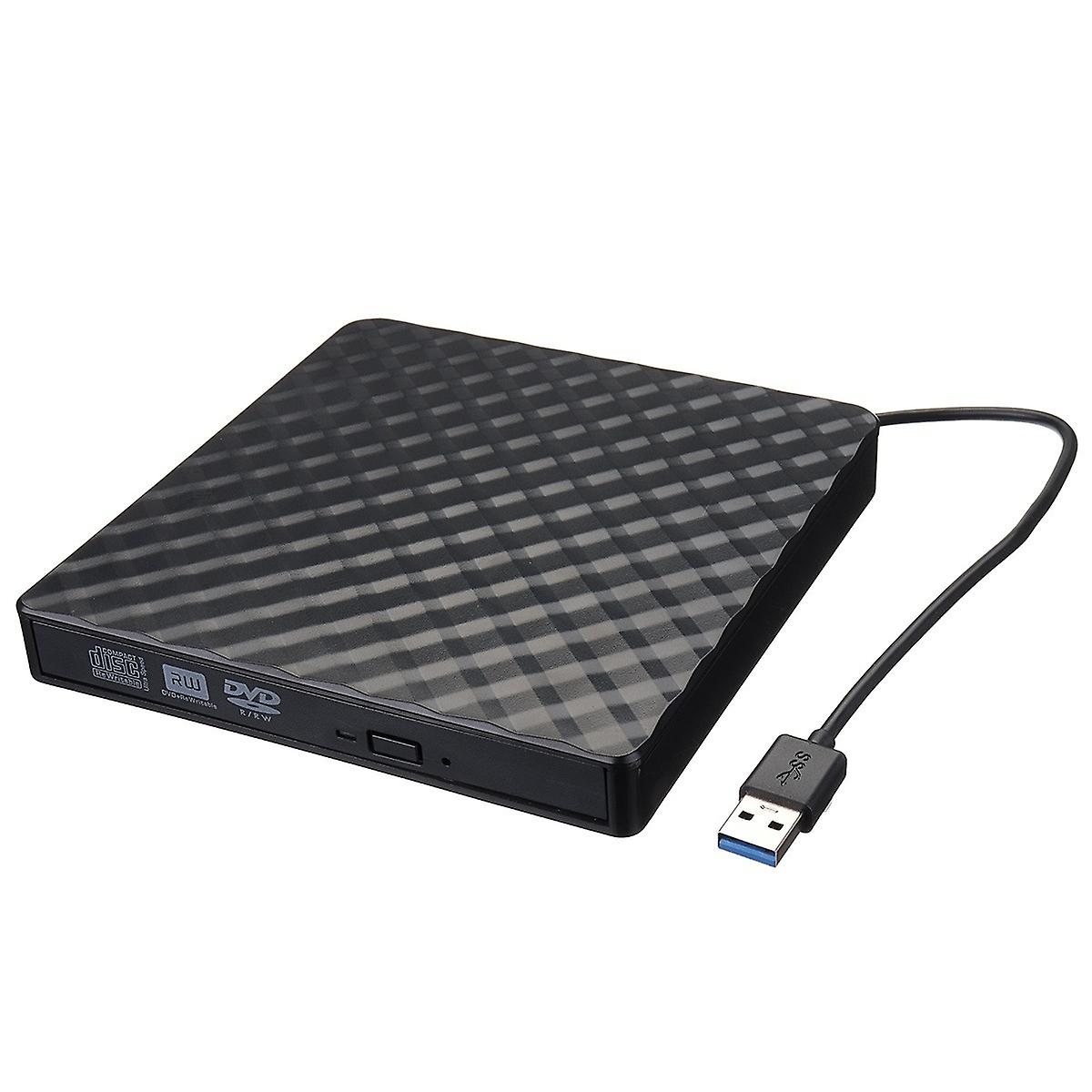 External CD DVD, External DVD Burner with USB3.0 Type-c, Portable DVD Player External Optical CD/VCD/-RW/ROM Drive for PC, Laptop, Desktops, iMac