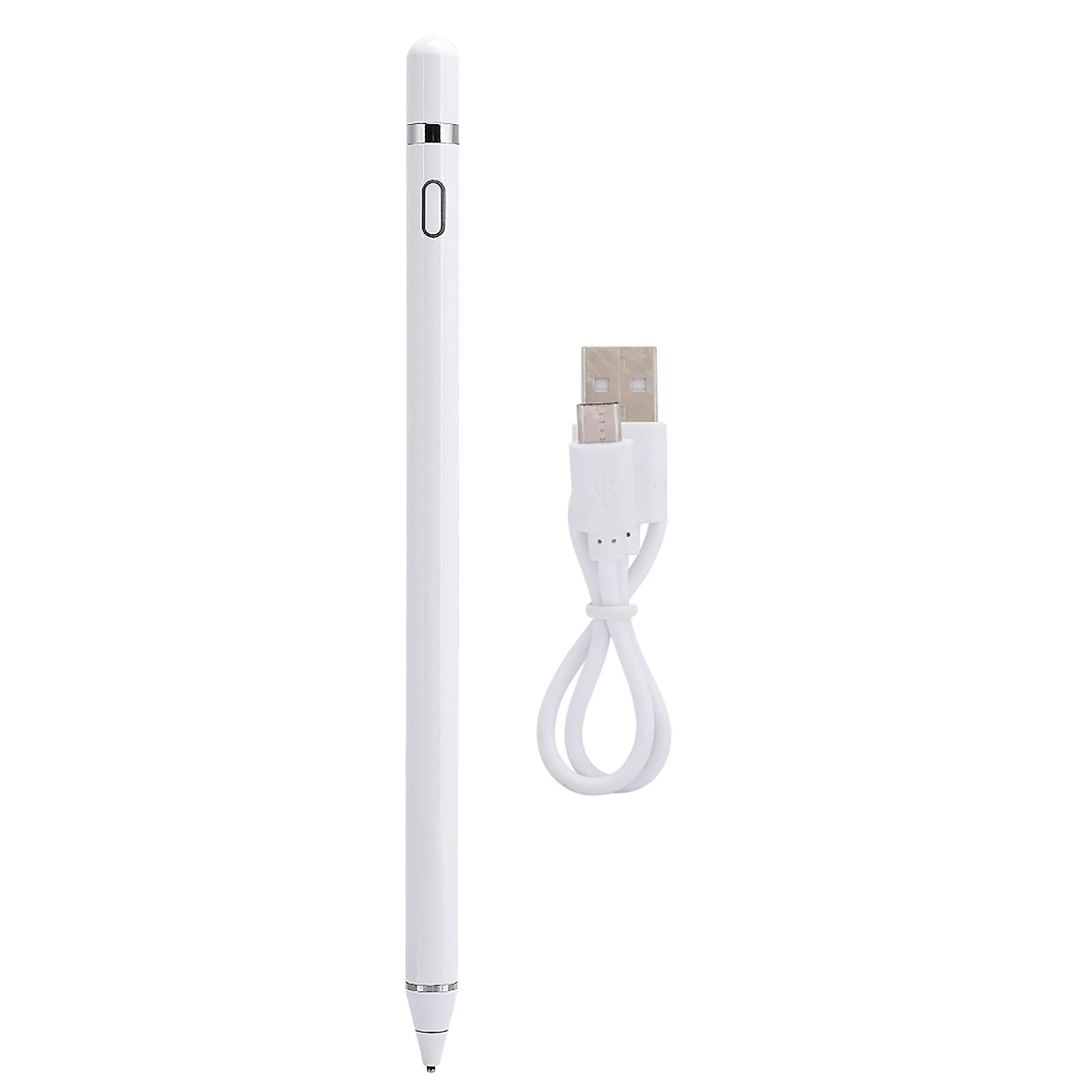 Touchscreen Pen Built In Lithium Battery Capacitive Tablet Mobile Phone Universal(White )