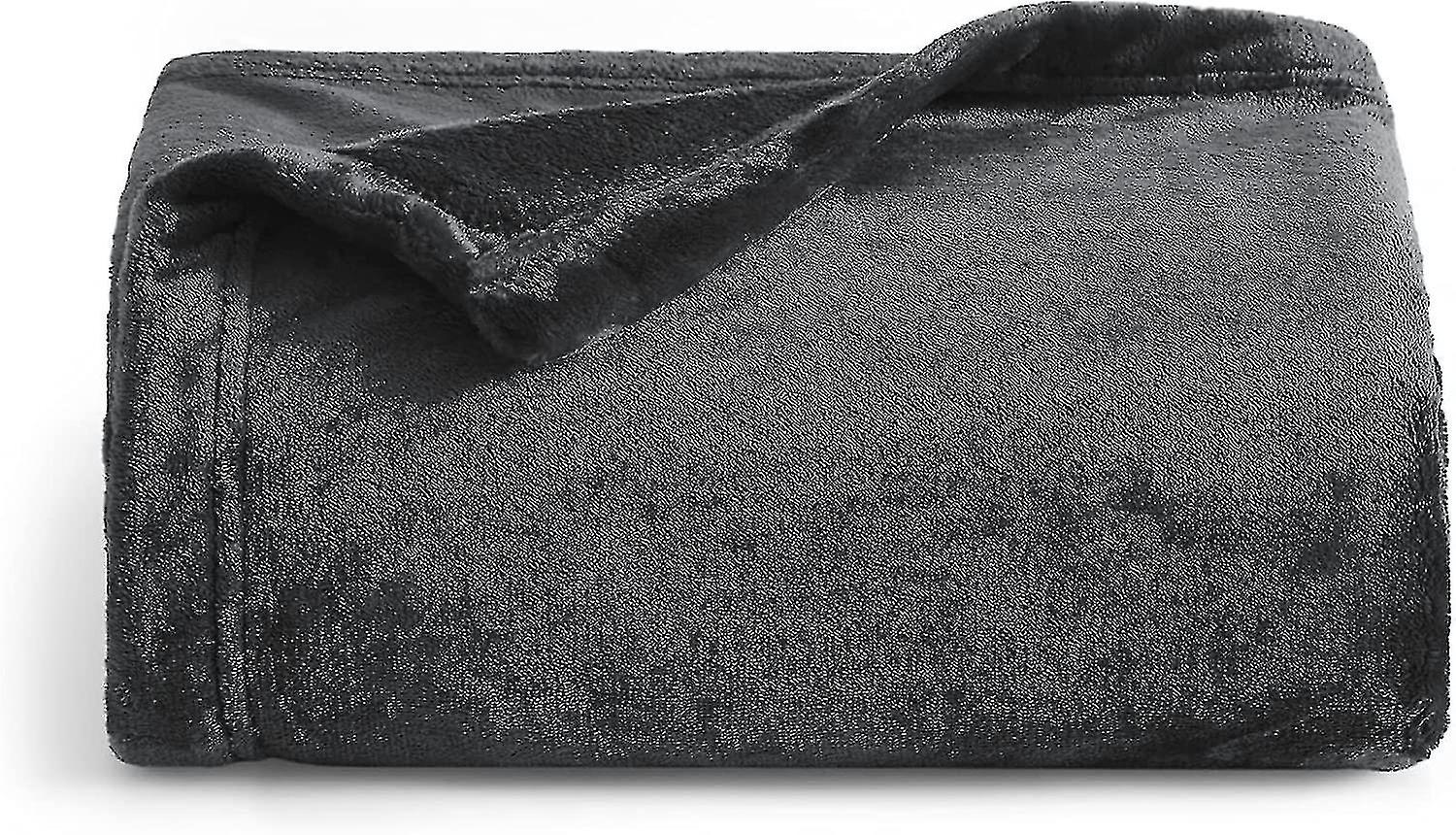Fleece Blanket Sofa Throw-versatile Blanket Fluffy Soft Throw,dark Grey,130x151cm
