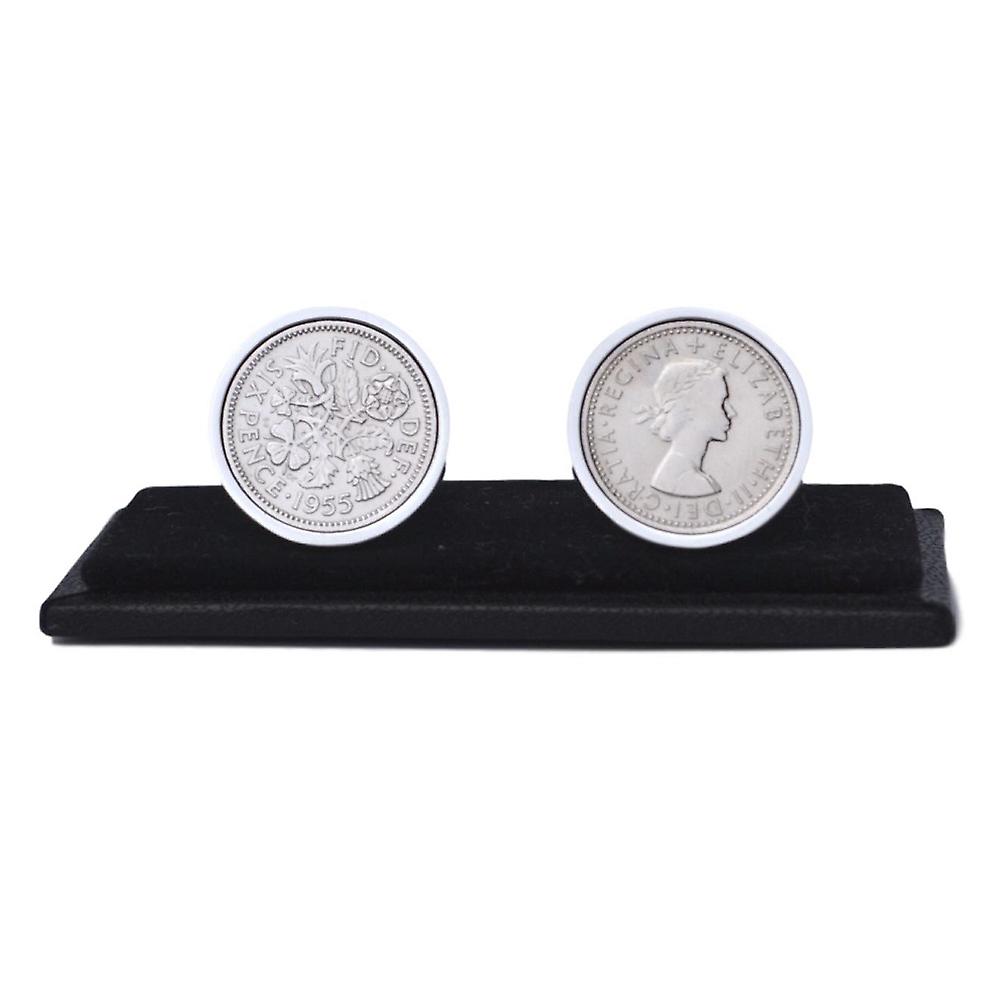Lucky Sixpence Cufflinks | 1955