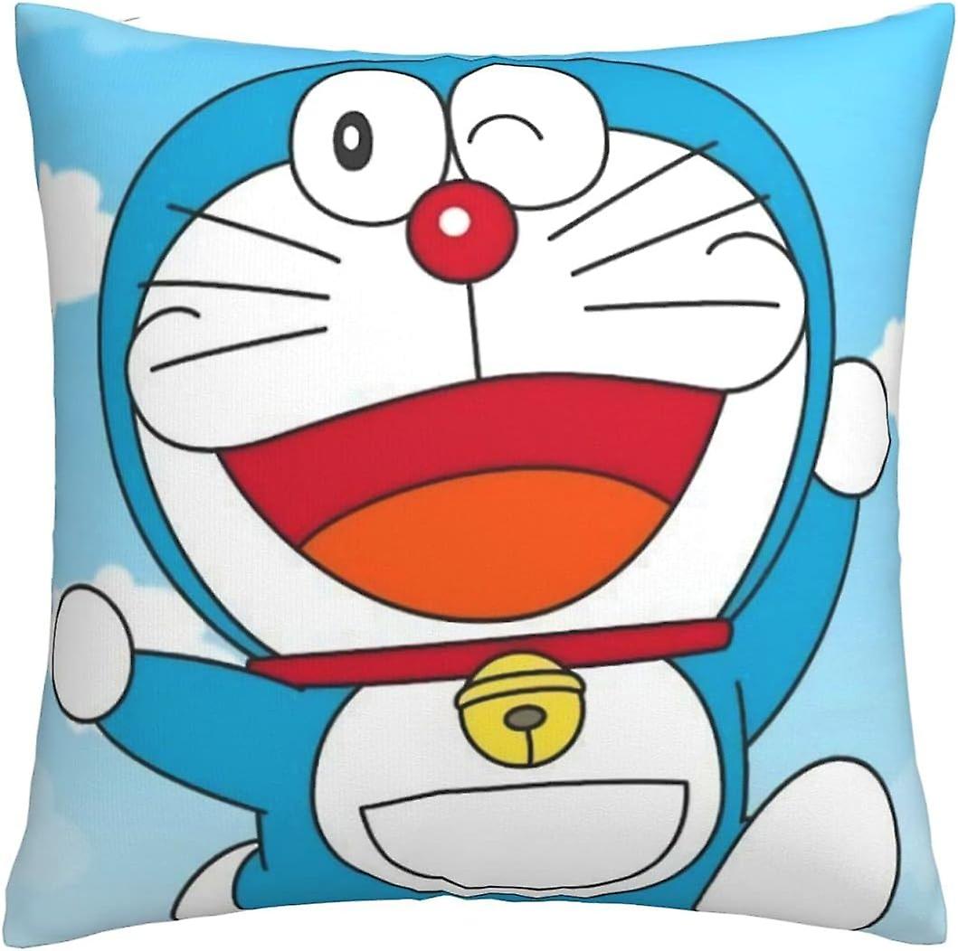Doraemon Soft Cushion Covers 45 x 45 cm federe quadrate comode federe decorative fodere per cuscini di lusso per divano camera da letto con Invisib