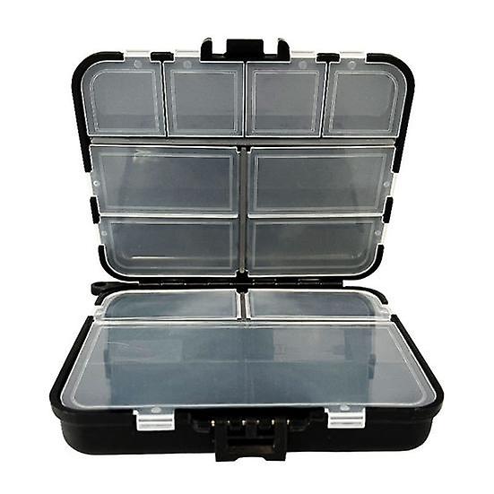 Yousheng Portable Fishing Lure Box 12 Compartments Double Layers Multifunction Fishing Bait Tools Gear Organizer Case Fishing Accessories