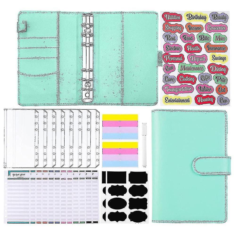 Budget Binder with Zipper Envelopes for Cash, Plastic Binder