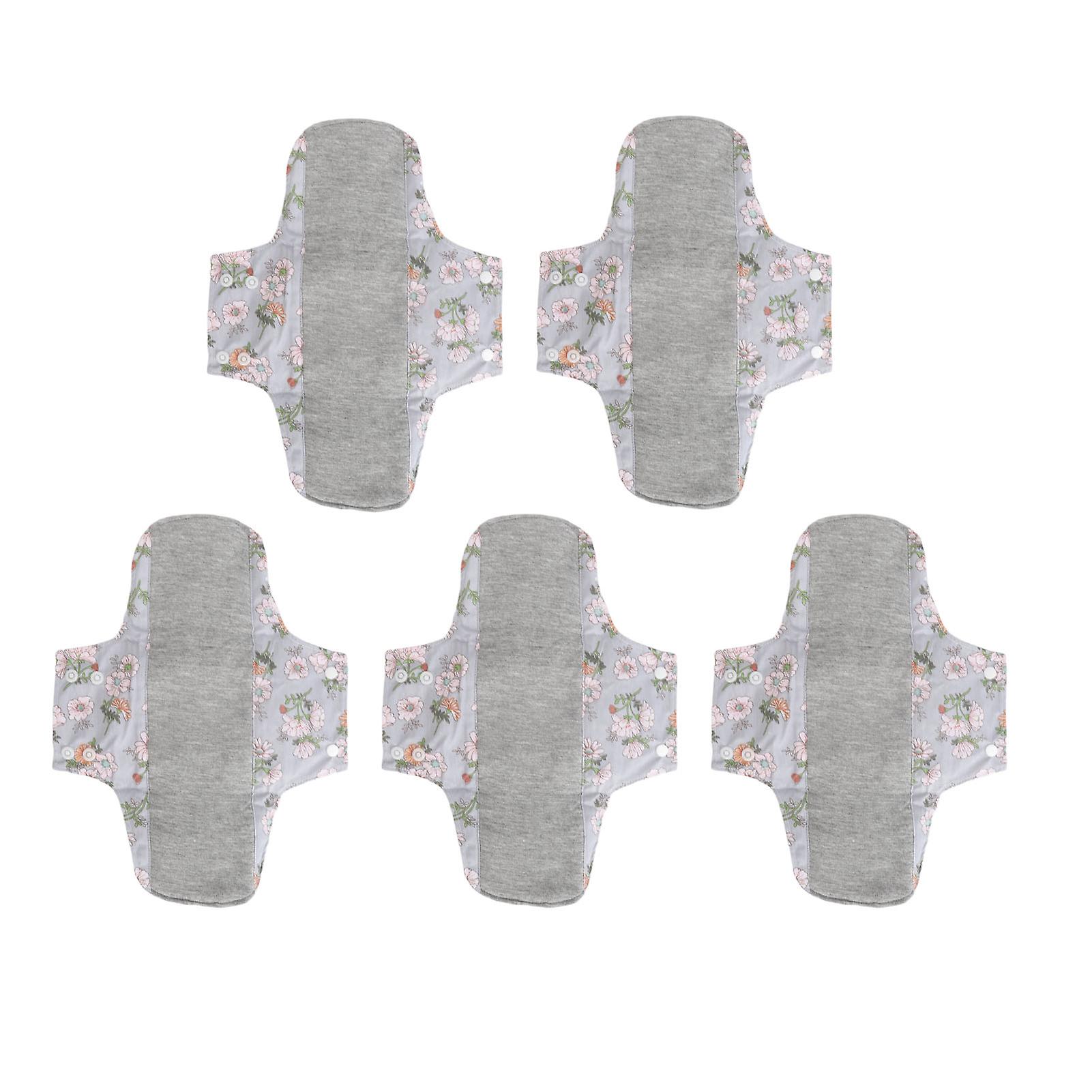 5 Reusable Menstrual Pads: Washable, Leak-Proof & Highly Absorbent Cotton