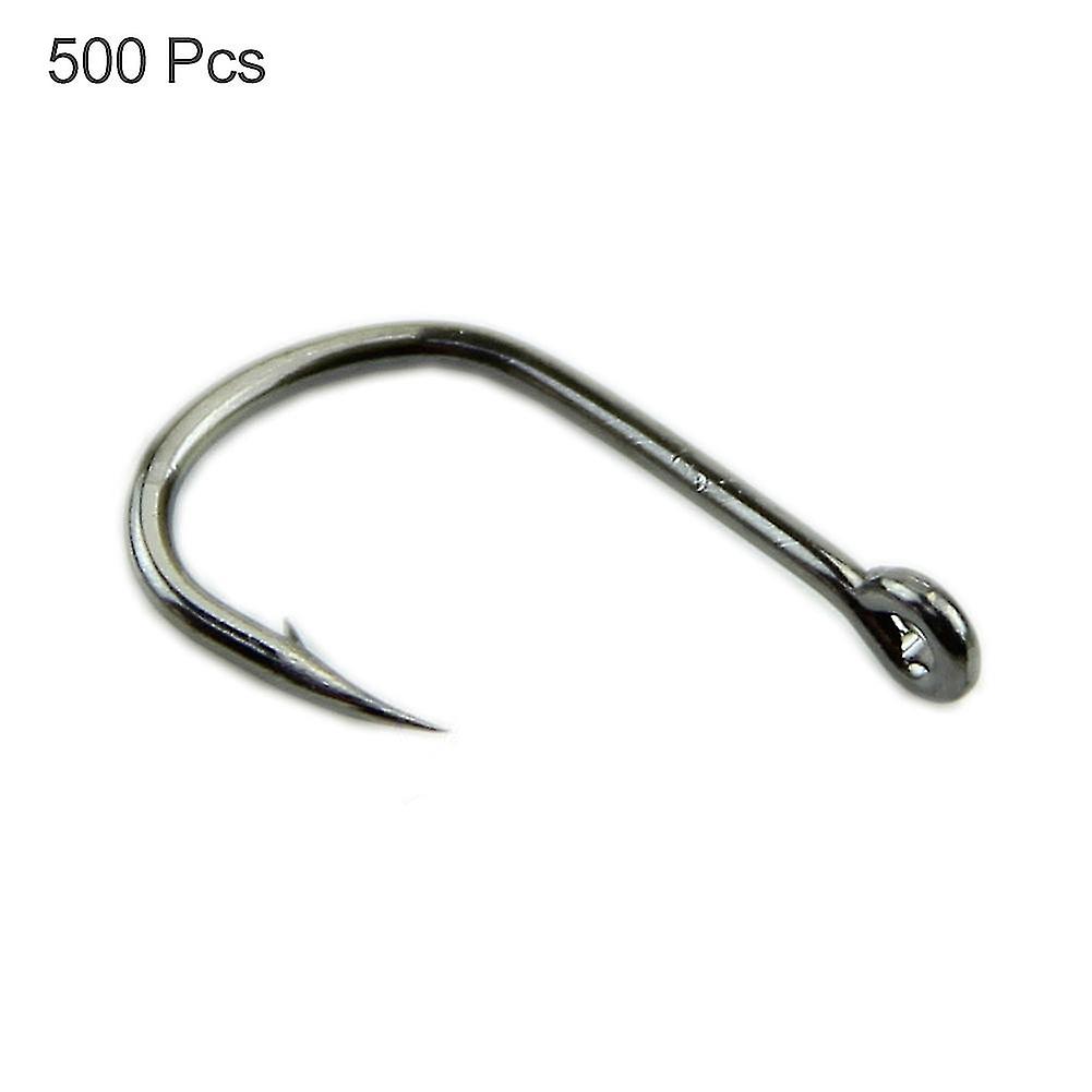 500Pcs 10 Sizes Assorted Sharpened Fishing Hooks Lures Baits with Tackle Box
