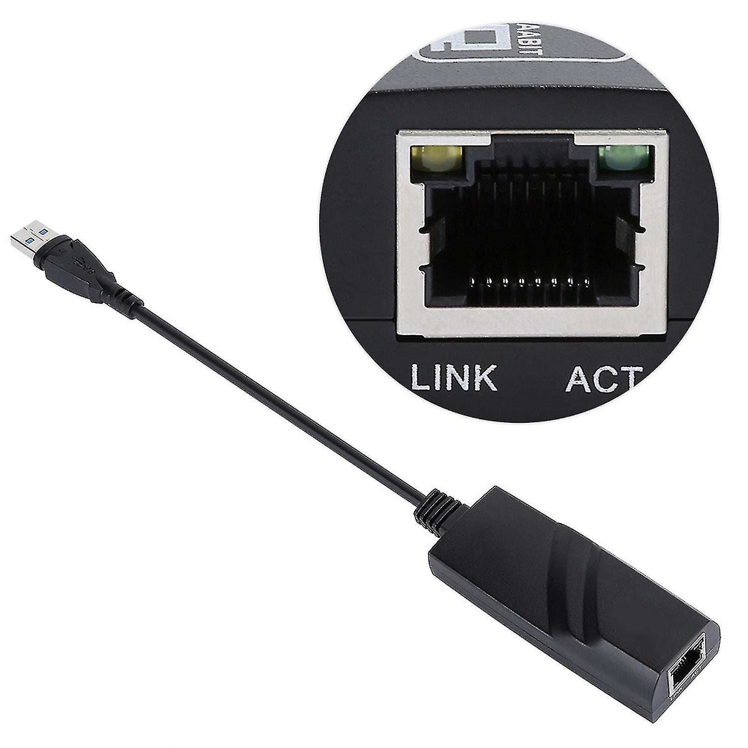 New 2023 Rj45 Ethernet Network Lan Adapter Fast Computer Accessory For Pc Usb 3.0 To 10/100/1000 Mbp