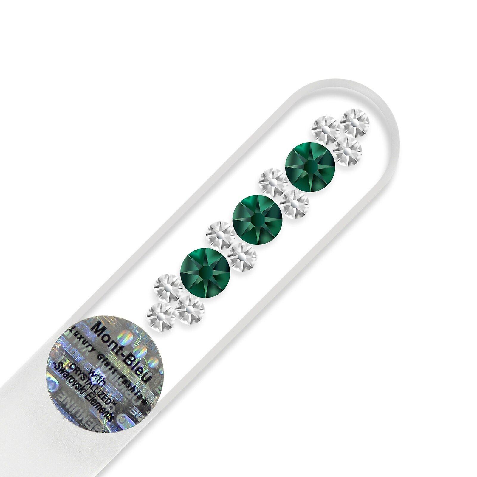 Purse size nail file OR-S - Emerald - Crystal