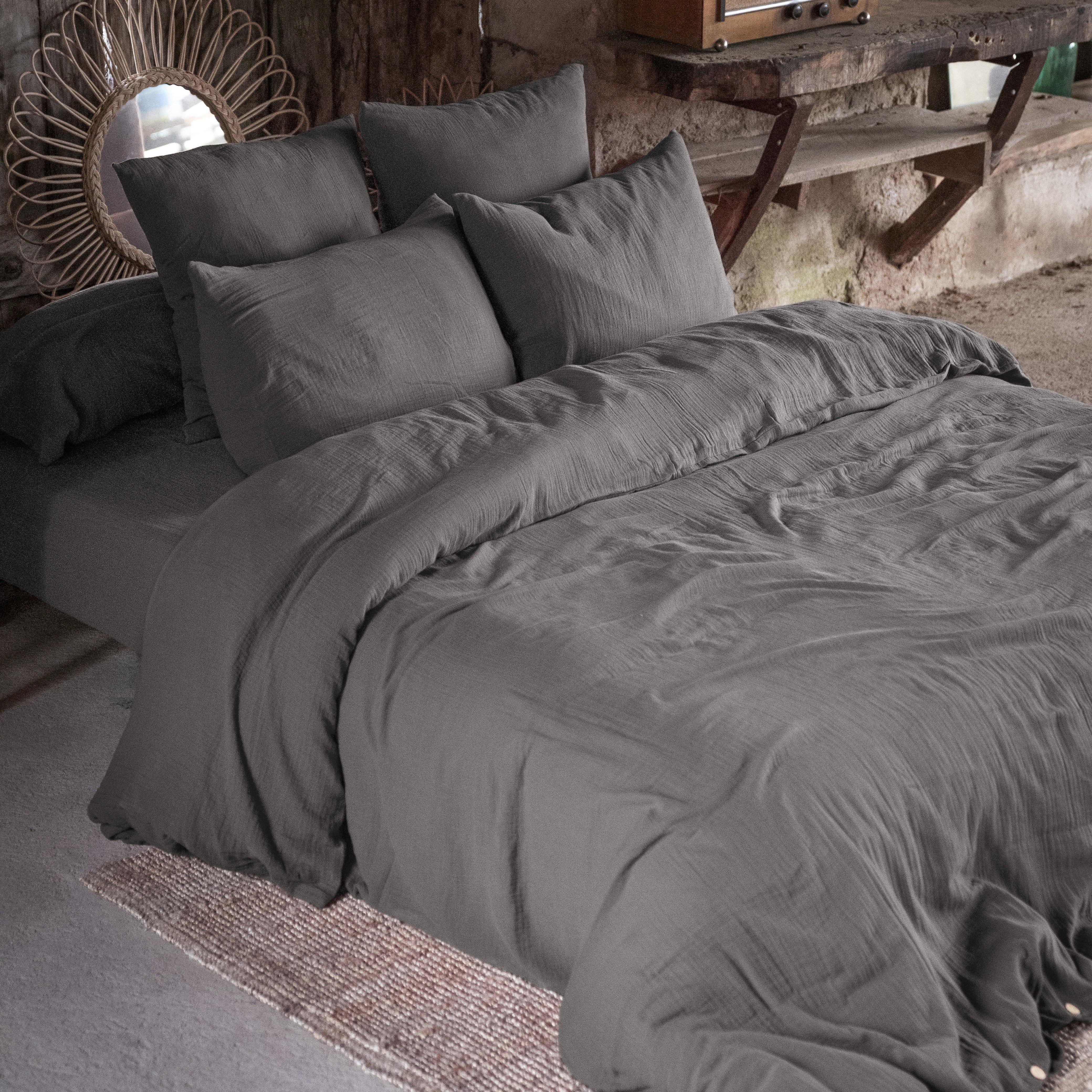 Duvet Cover 240 x 220 cm GAÏA Granit