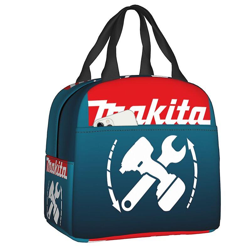 Redkid Makitas Lunchtasche Tragbare Kühlbox Wärmeisolierte Lunchbox für Frauen Kinder Schule Kinder Strand Camping Reise Essen Tragetaschen 18 22x2...