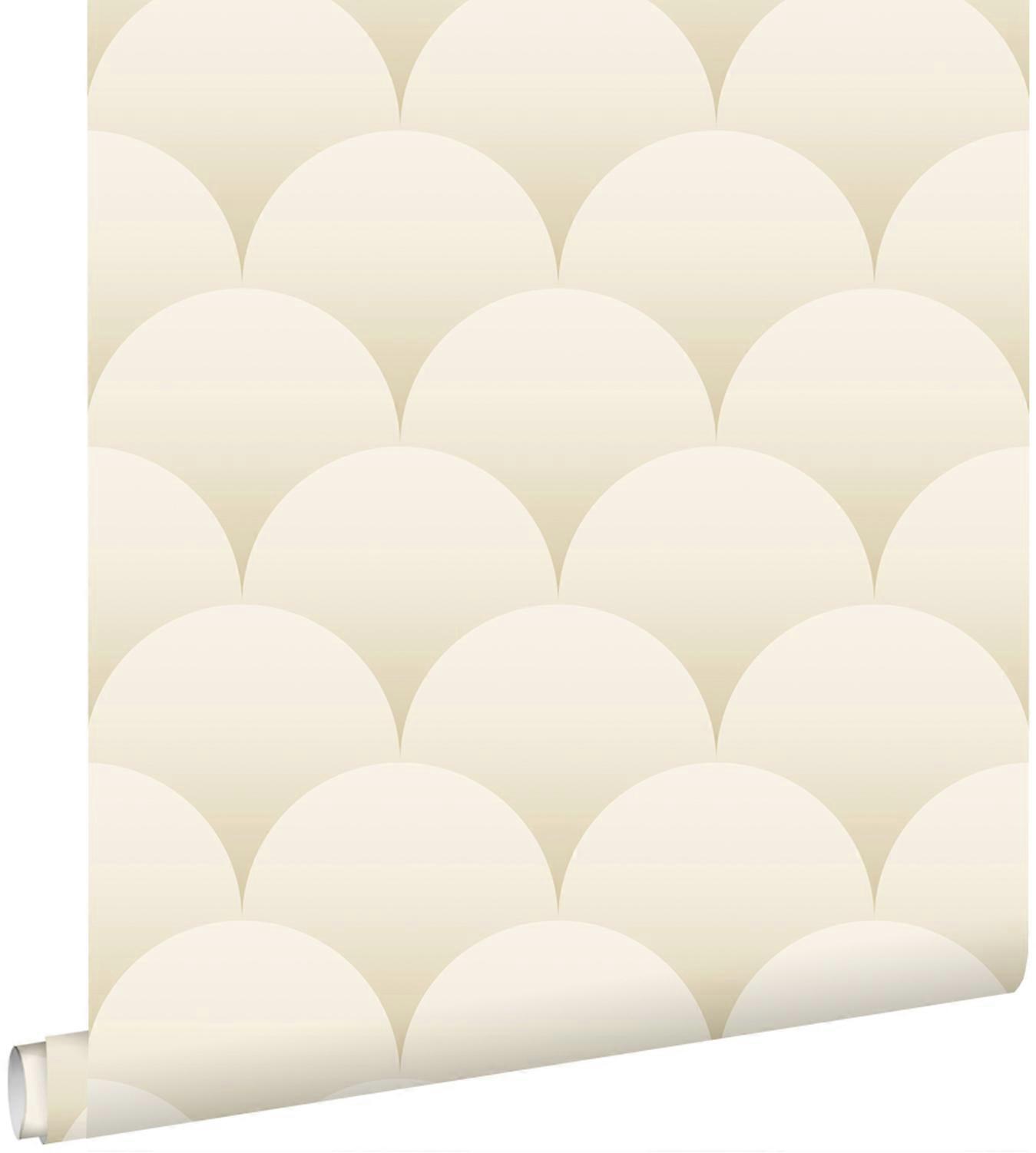 ESTAhome wallpaper art deco motif sand beige - 50 x 900 cm - 139464