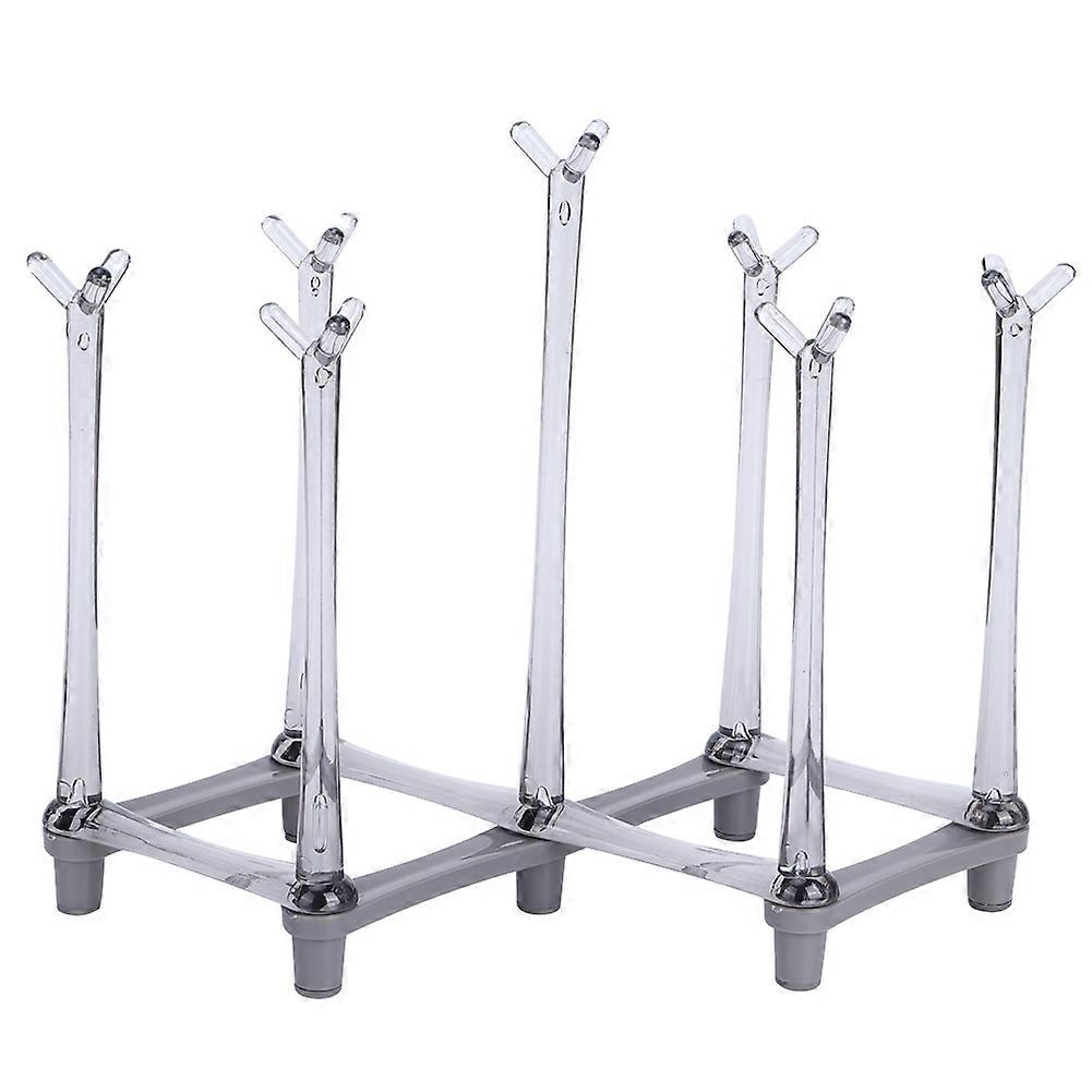 Light Gray Retractable Cup Drying Rack Drinking Bottle Drainer Stand Holder Home Kitchenware