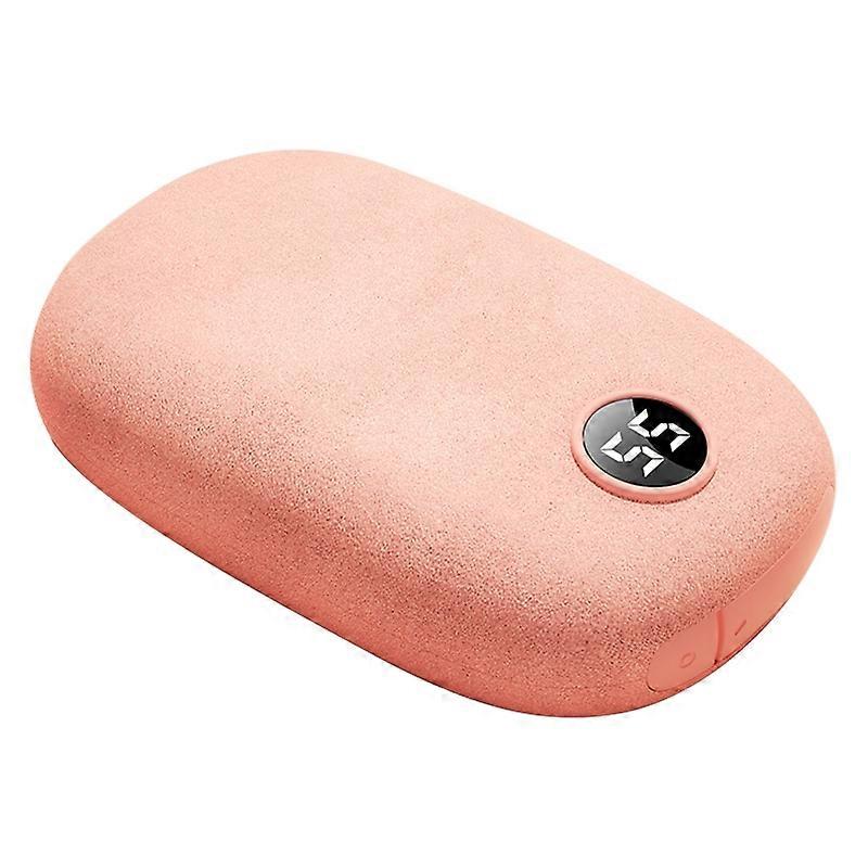 H3 10000mAh Electric Hand Warmer Power Bank with 3 Temperature Settings and Digital Display - Pink