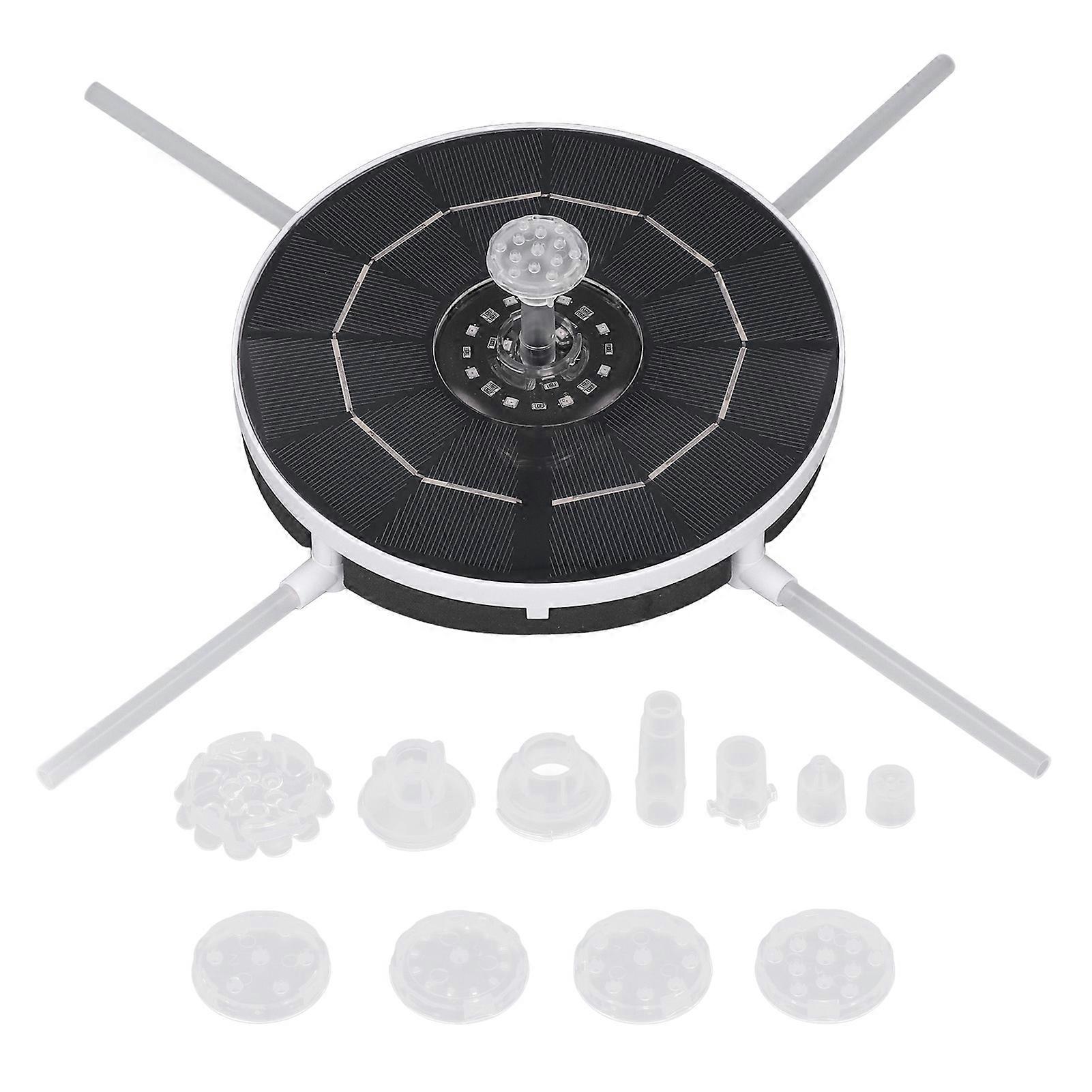 Bird Bath Fountains Solar Power Water Levels Monitoring 2200mAh Battery Floating Solar Powered Water Pump for Pool Garden NO.7756