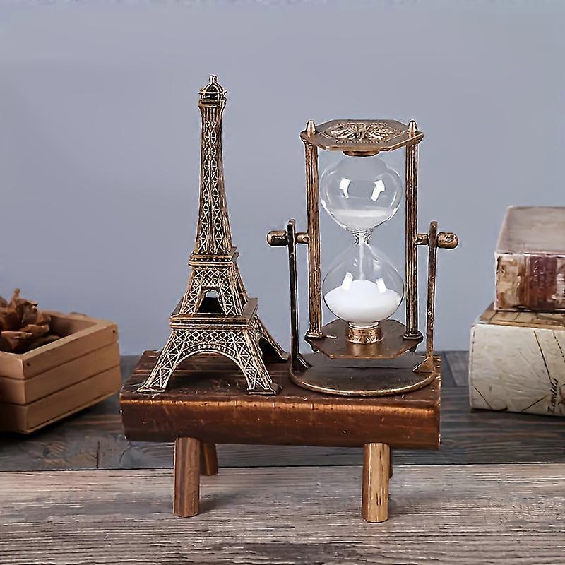 Sand Timer, Retro Hourglass Sand Timer, Hourglass Sand Timer, Home Decor Rotating Metal Hourglass Sand Clock, Office Desk Accessories, Home Hourglass,