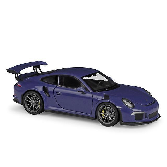 1:24 911 GT3 RS Blue Car Alloy Car Model Simulation Car Decoration Collection Gift Toy Die Casting Model Boy Toy