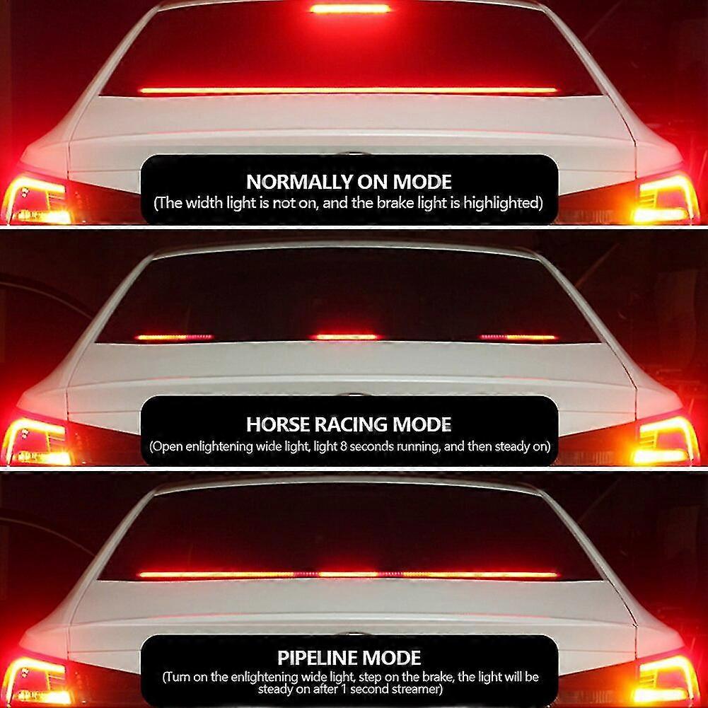 35 Inch Flexible LED 3rd Brake Light Strip - Sequential Turn Signal & DRL - Red - 1 Year Warranty