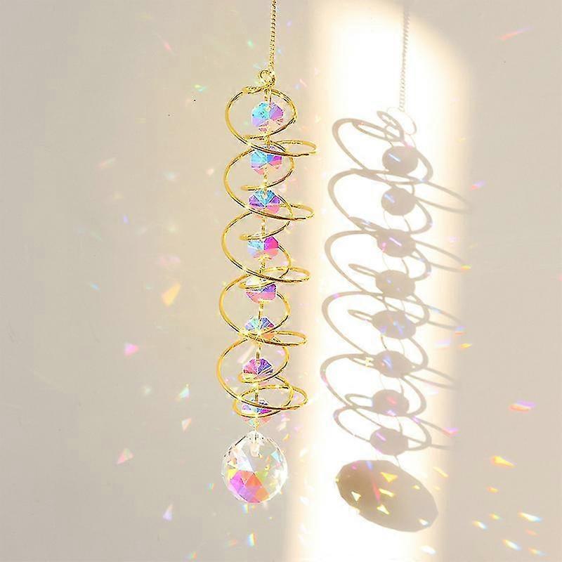 Sun Catcher Wind Spinner Double Spiral Tail Wind Spinner Stabilizer Hanging