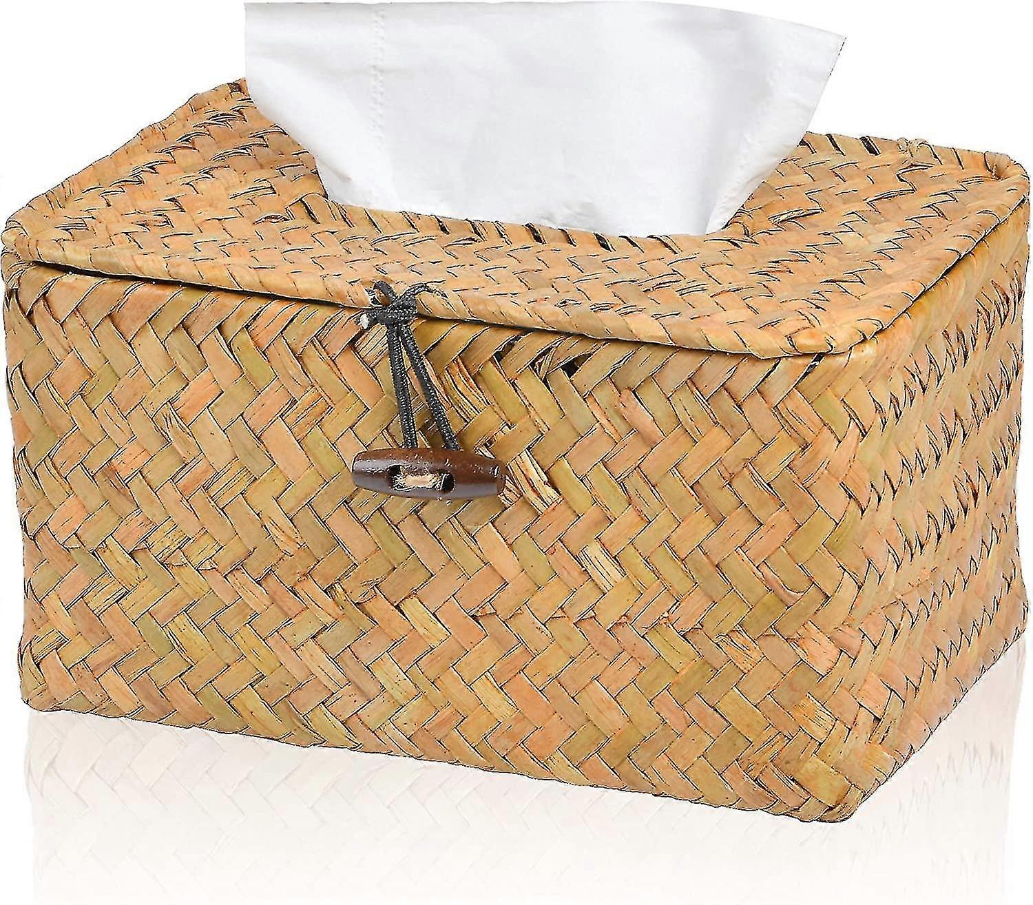 Rectangular Woven Decorative Facial Tissue Holder - DD
