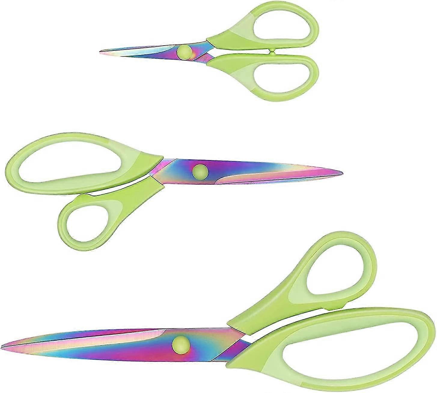 Office Scissors,sewing,titanium,professional Super Sharp,soft Comfortable Handle,multi-purpose,green