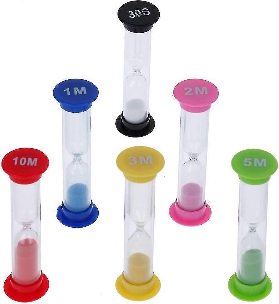 Hourglasses 6 Colors 30 Dry/1 Minutes/2 Minutes/3 Minutes/5 Minutes/10 Minutes For Games Kitchen Exercise