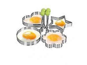 4pcs Fried Egg Cooking Ring Egg Cooker Ring Round Pancake Mould Stainl