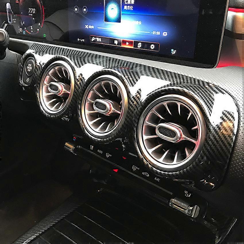 MSRAO Kit De Garniture De Panneau De Décoration De Console Centrale De Voiture Intérieure En Fiber De Carbone Véritable Pour Mercedes-Benz CLA45 W117 A45 W176 GLA W156 2014-2015 (Color : 8pcs