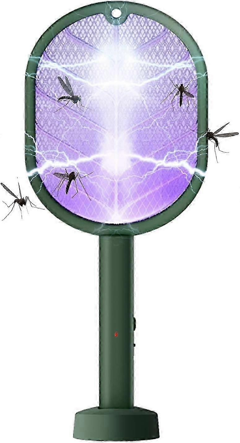 Electric Mosquito Killer Racket, USB Rechargeable with Electric LED Light 3 Layers Mesh Protection f