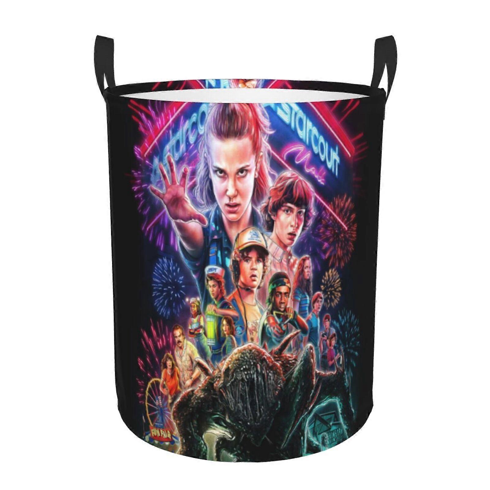 Stranger Things Laundry Basket, Collapsible Laundry Hamper, Dirty Clothes Hamper,Waterproof Clothes Hamper,Foldable Wash-SYS26098