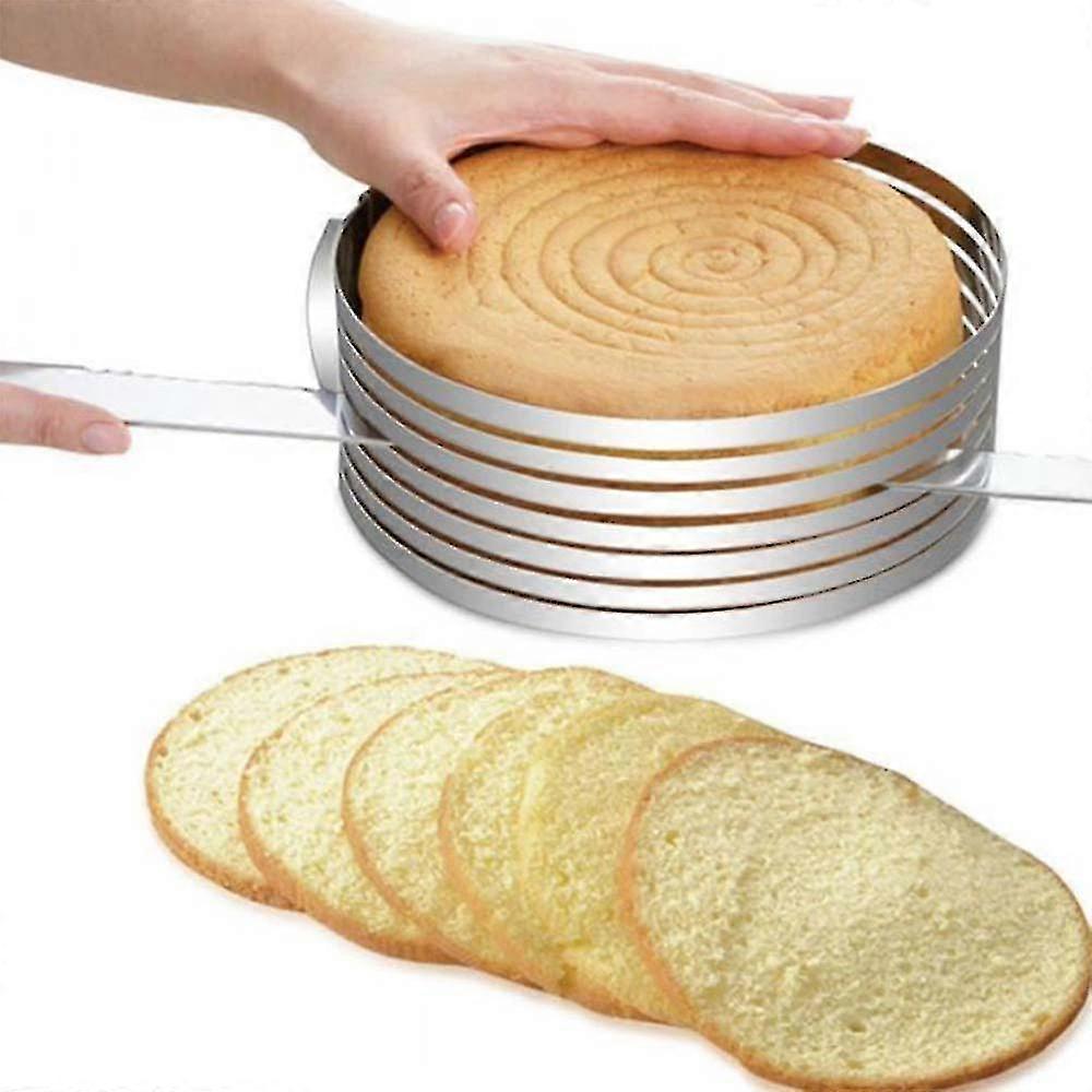 Stainless Steel Circle Mousse Slicer Mold Cut Tools+adjustable Ring