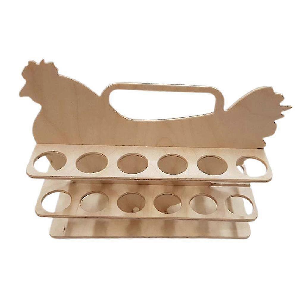 1pcs/kitchen Egg Storage Rack Chicken Duck Egg Storage Box Egg Moisture Proof Ventilation Creative Wooden Storage Rack