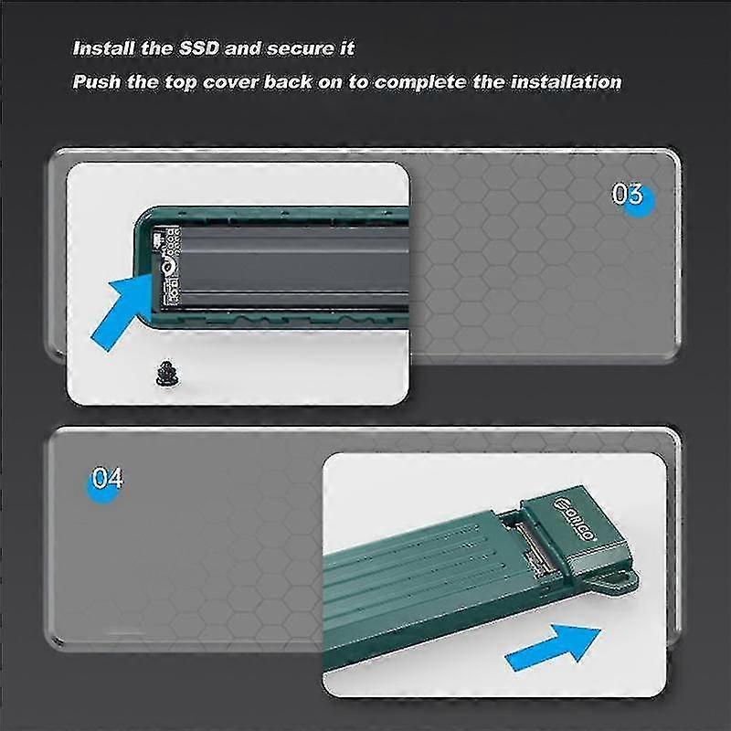 Orico Pcie Ssd Enclosure Mobile Solid State Drive Enclosure Green