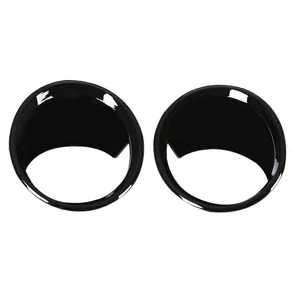 2Pcs Glossy Black Car Front Fog Light Lamp Cover Trim for X1 F48 2016-2019